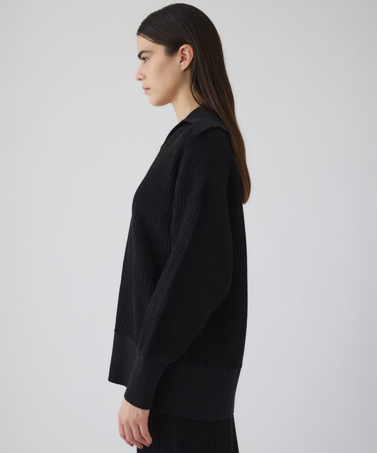 Basic coller rib pullover RIM.ARK