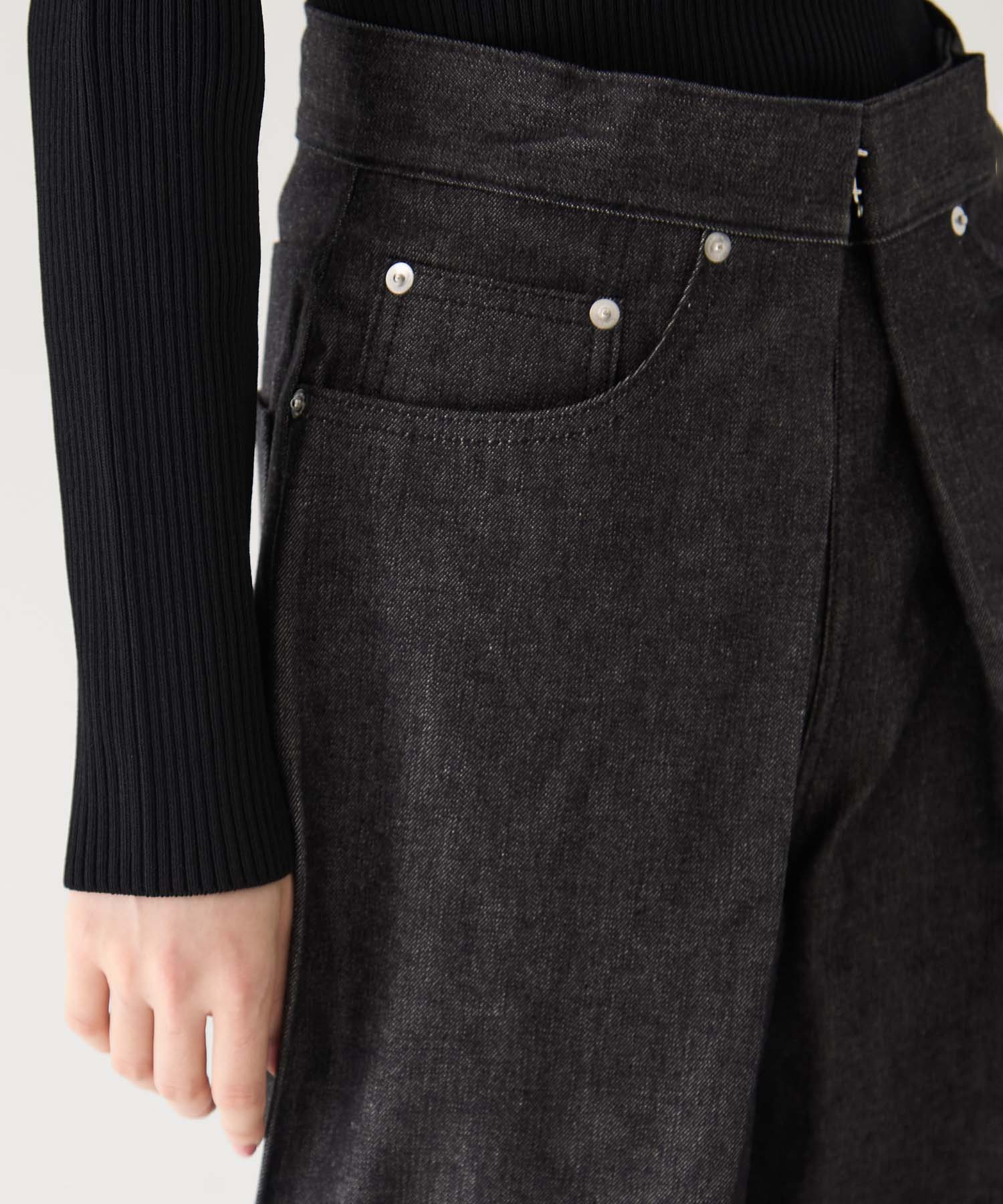 RIGID DENIM WIDE PANTS (SHORT LENGTH) JOHN LAWRENCE SULLIVAN