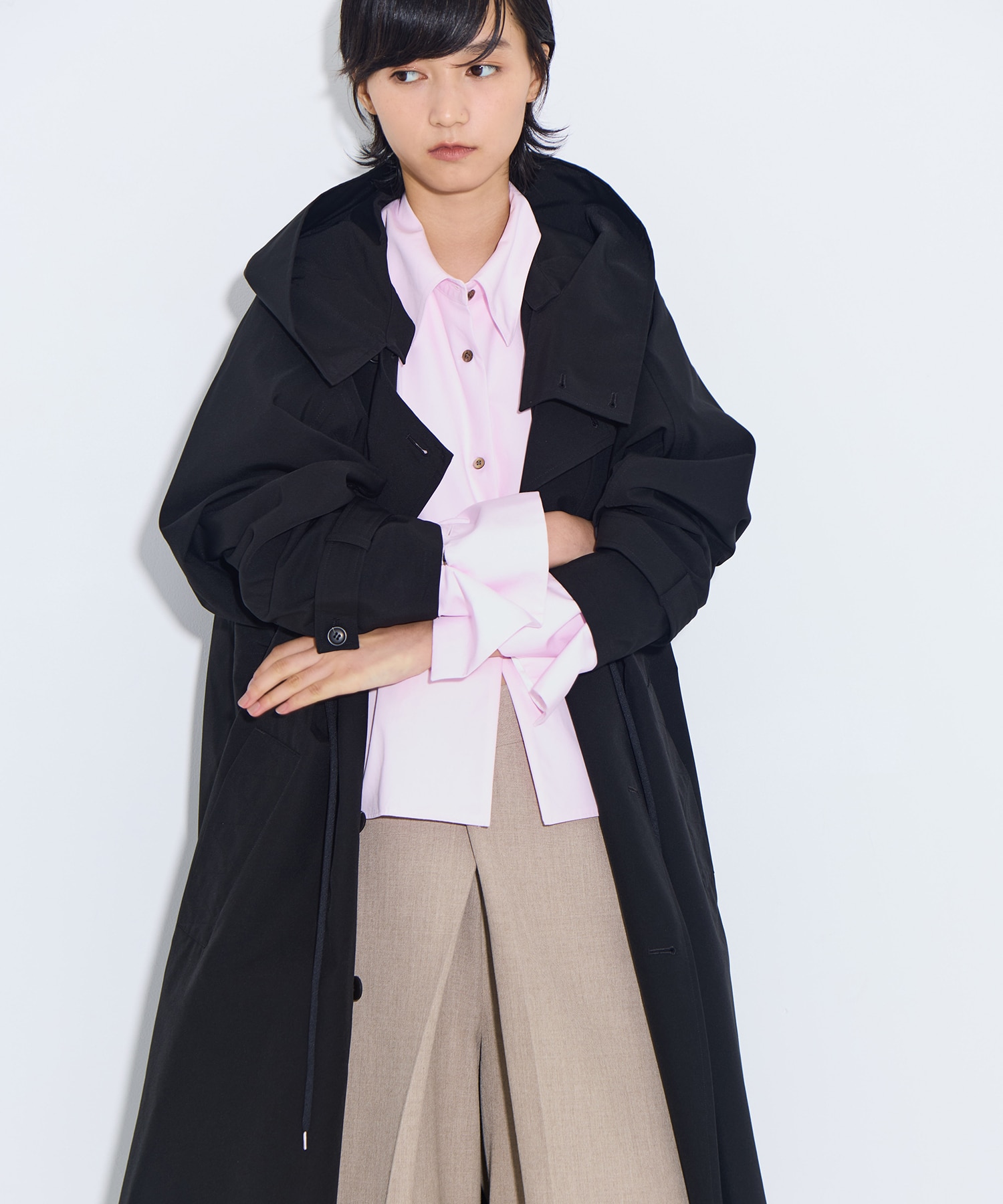 リサイクルシェルタフタ　トレンチコート VACHEMENT