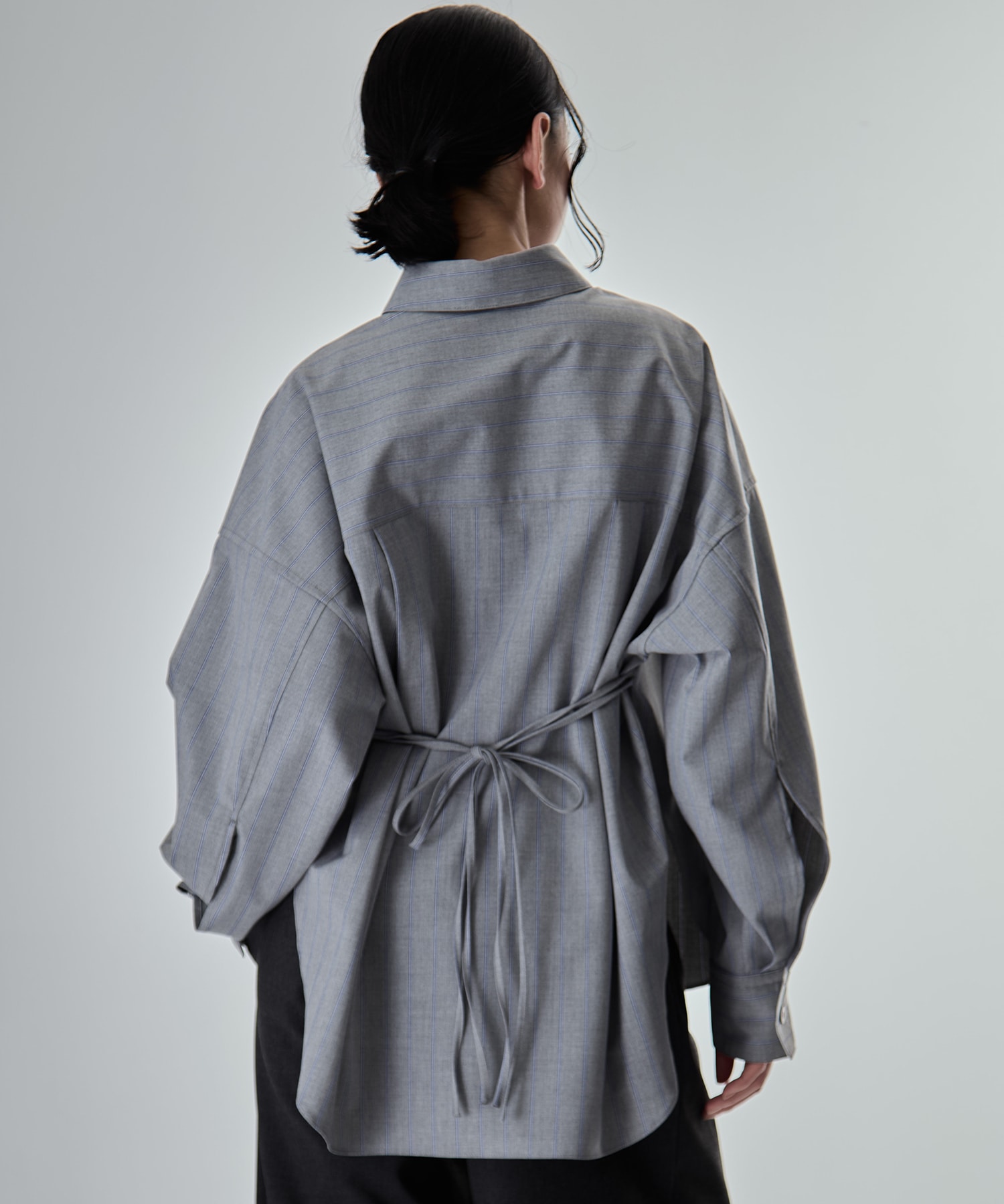 Wide Stripe 2way Shirt STUDIOUS