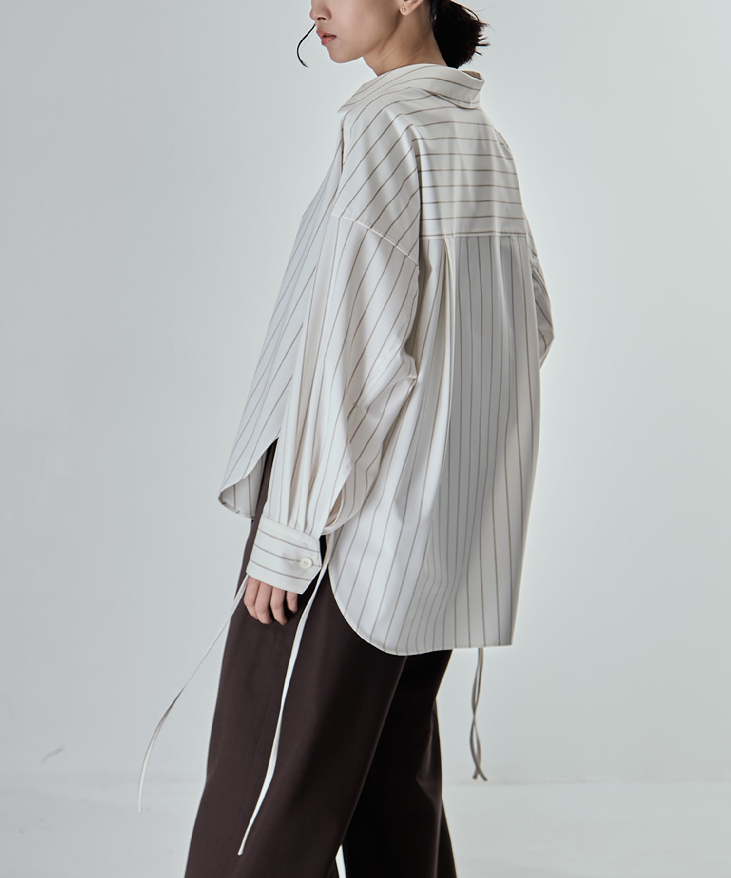 Wide Stripe 2way Shirt STUDIOUS