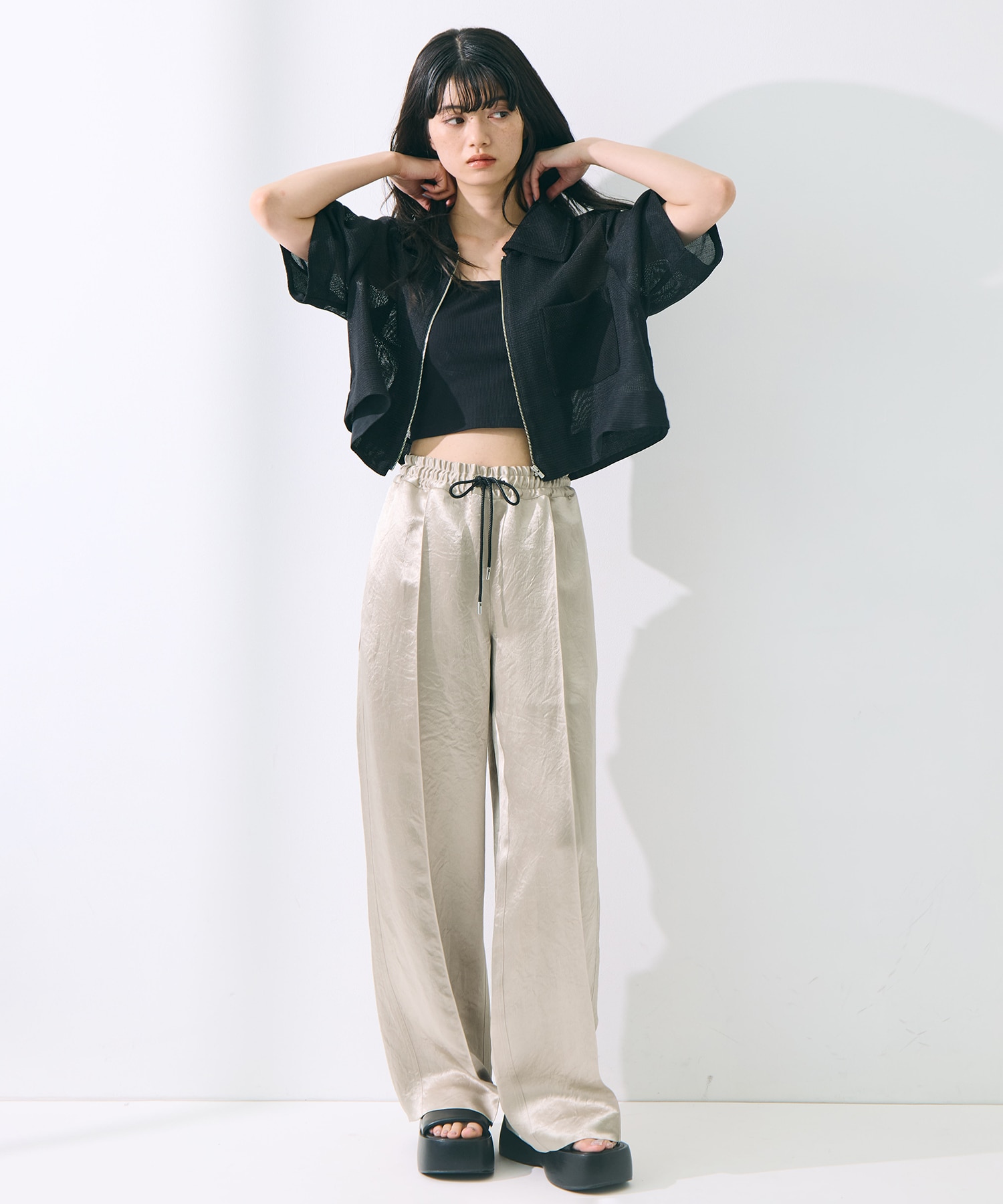 Washable Mesh Blouson STUDIOUS