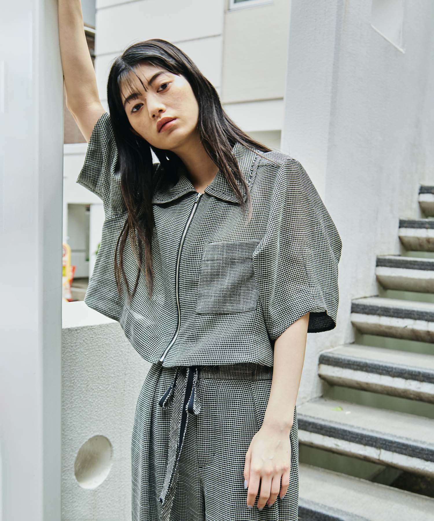 Washable Mesh Blouson STUDIOUS
