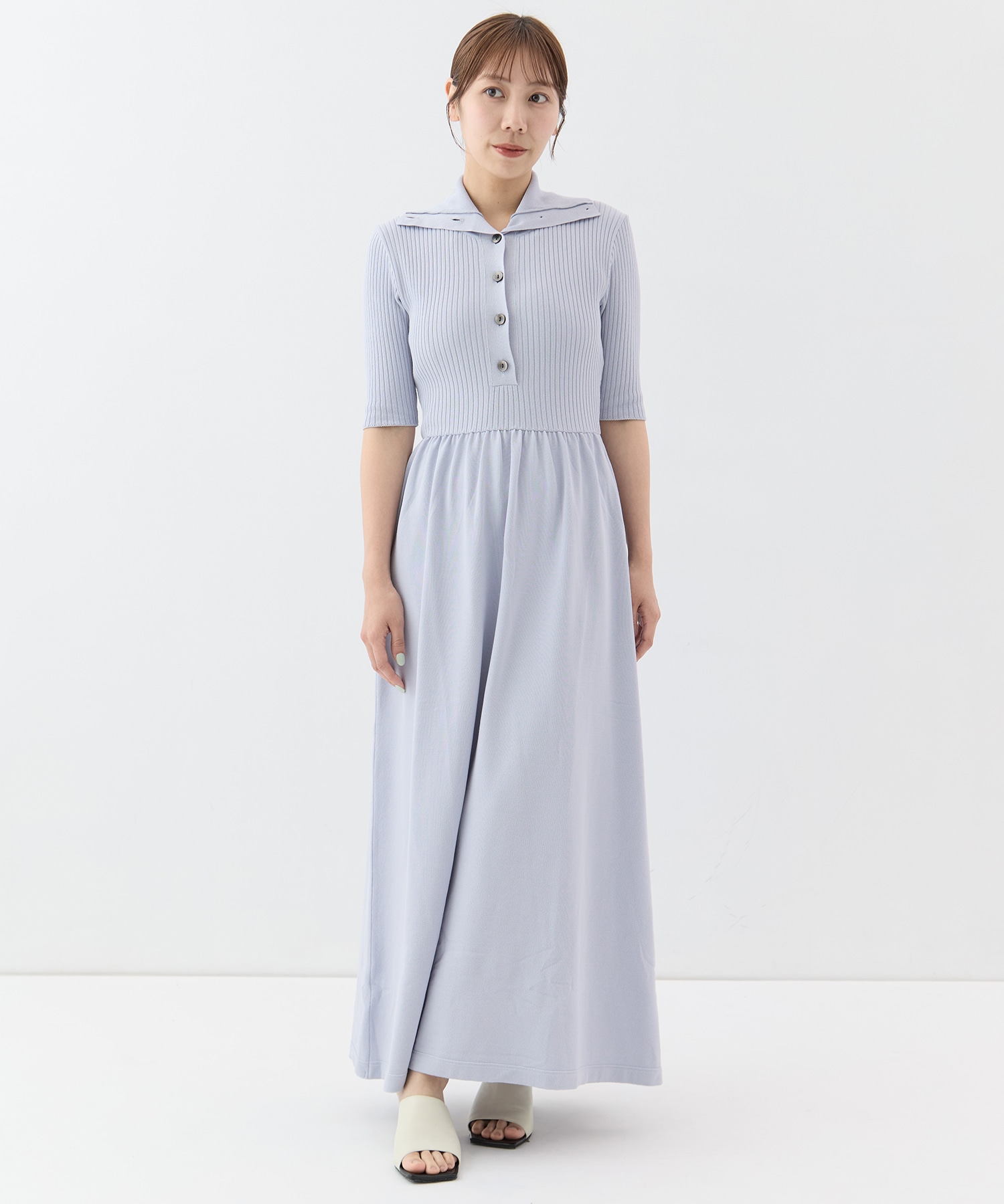 Sailor Collar Knit Dress STUDIOUS