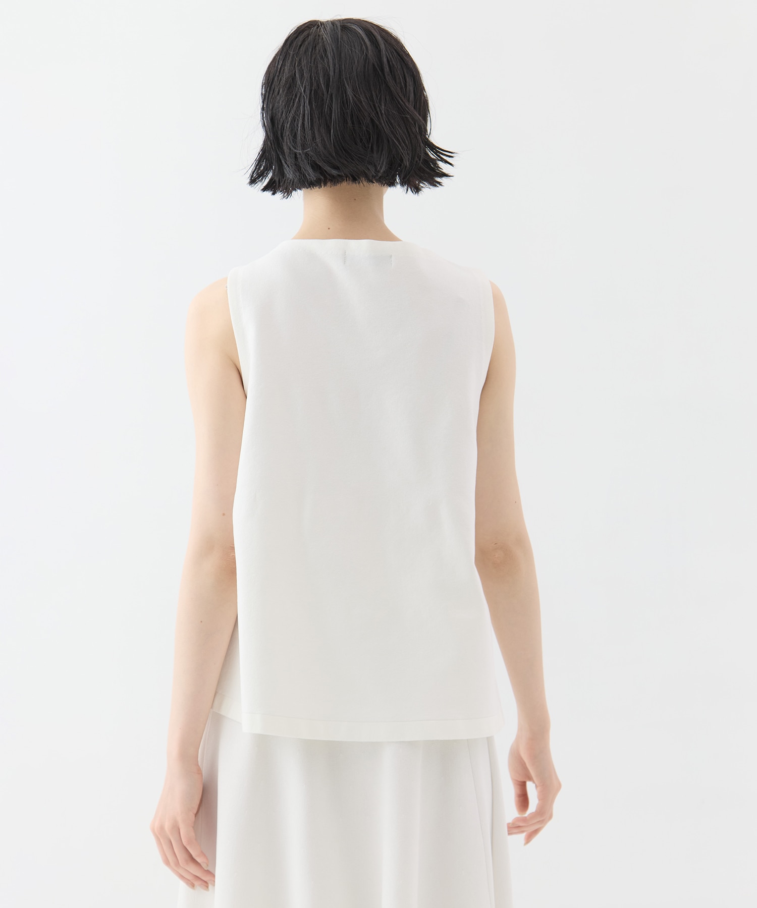別注no sleeve knit tops WRAPINKNOT