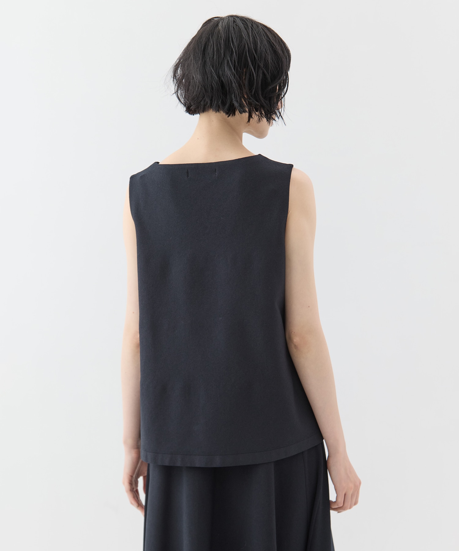 別注no sleeve knit tops WRAPINKNOT