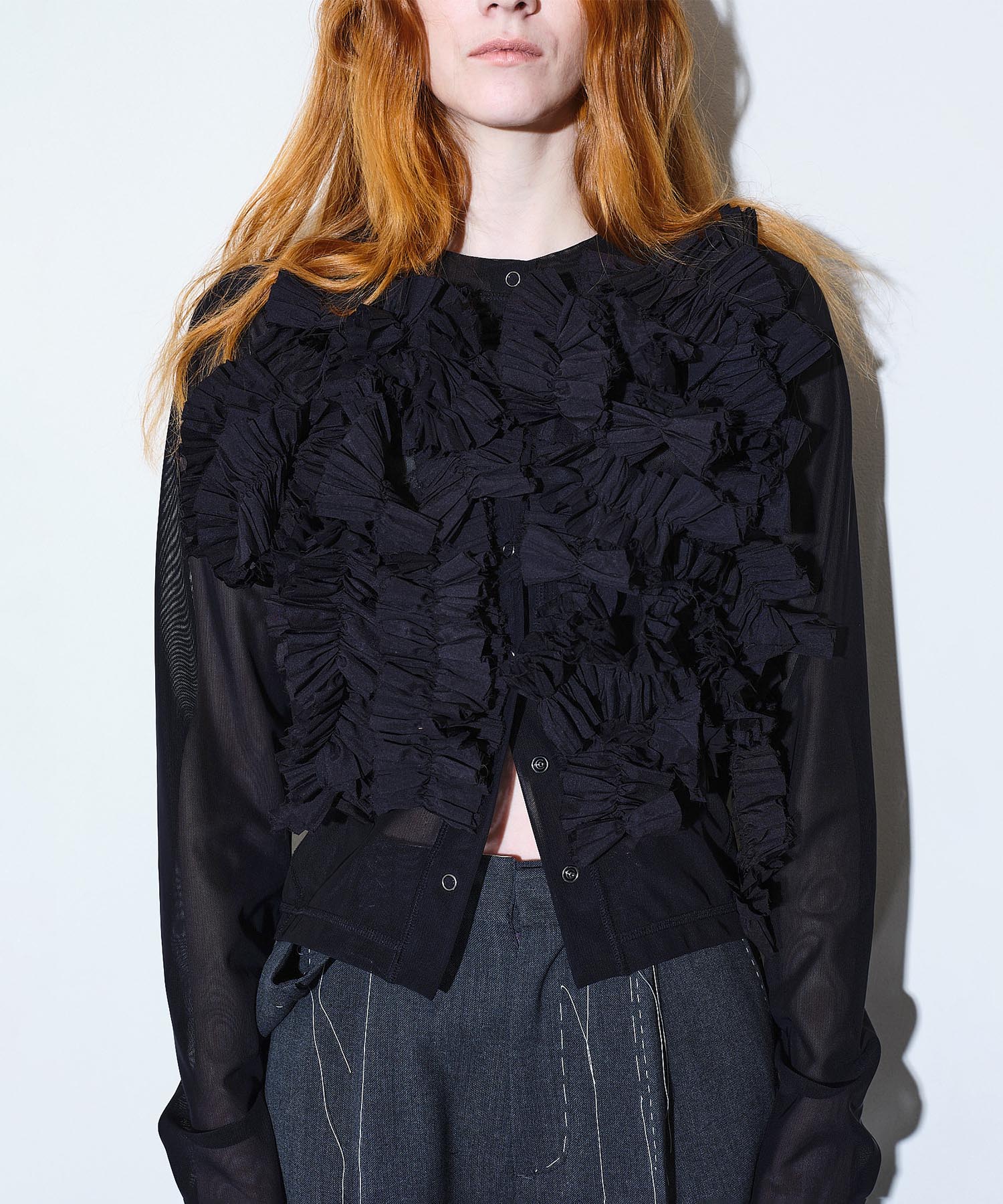 Daria motif tulle cardigan HEELAL