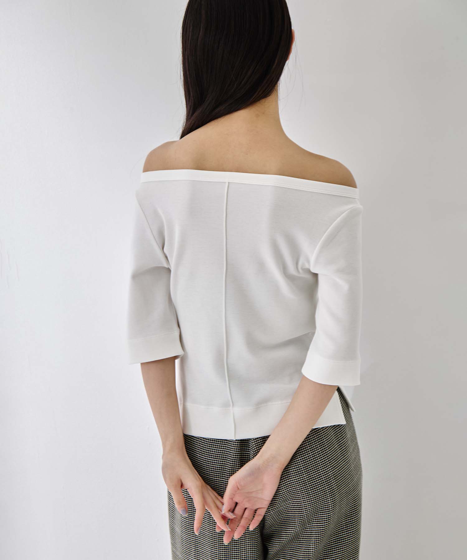 Luxury Cotton Boat Neck Tee STUDIOUS