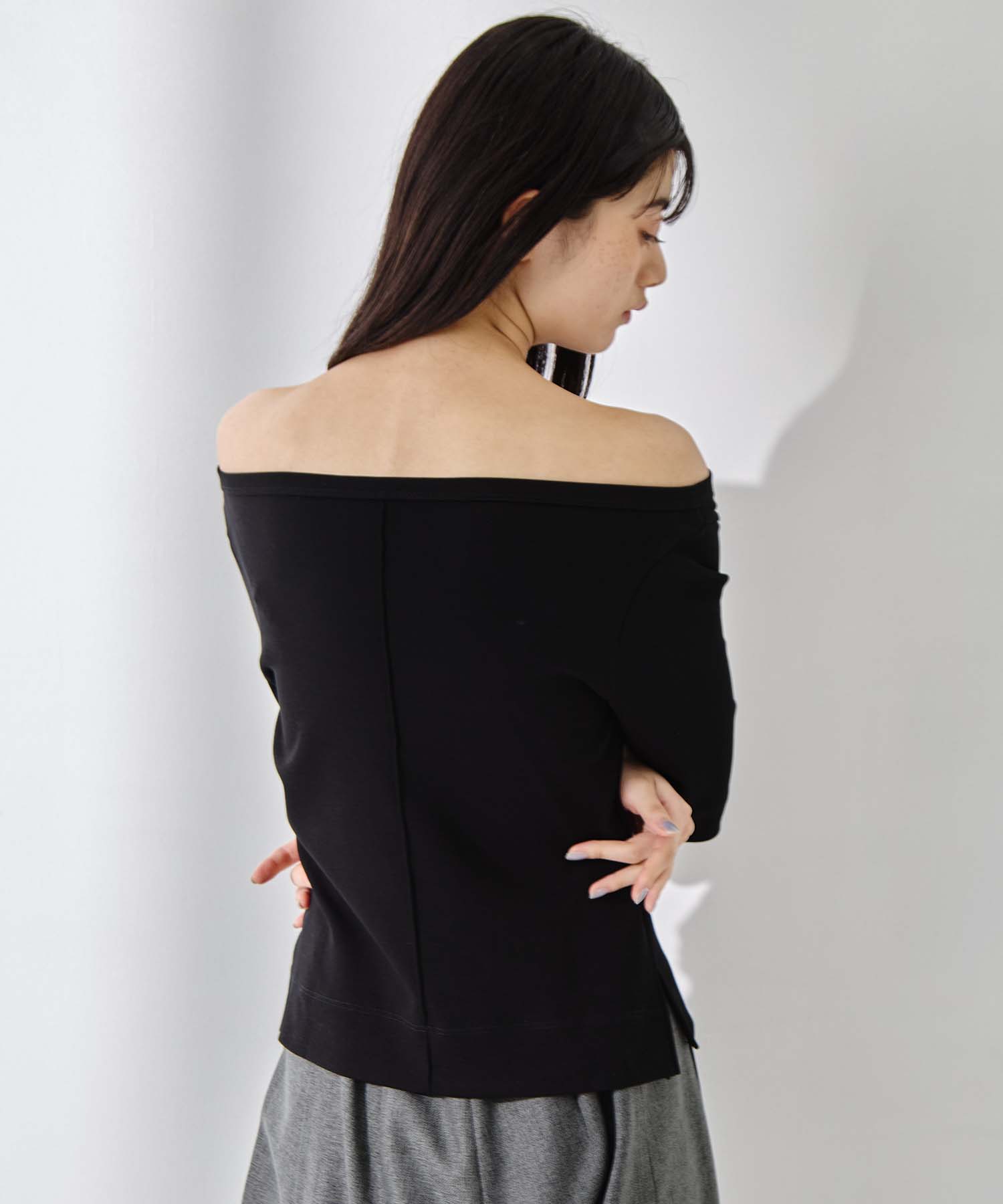 Luxury Cotton Boat Neck Tee STUDIOUS