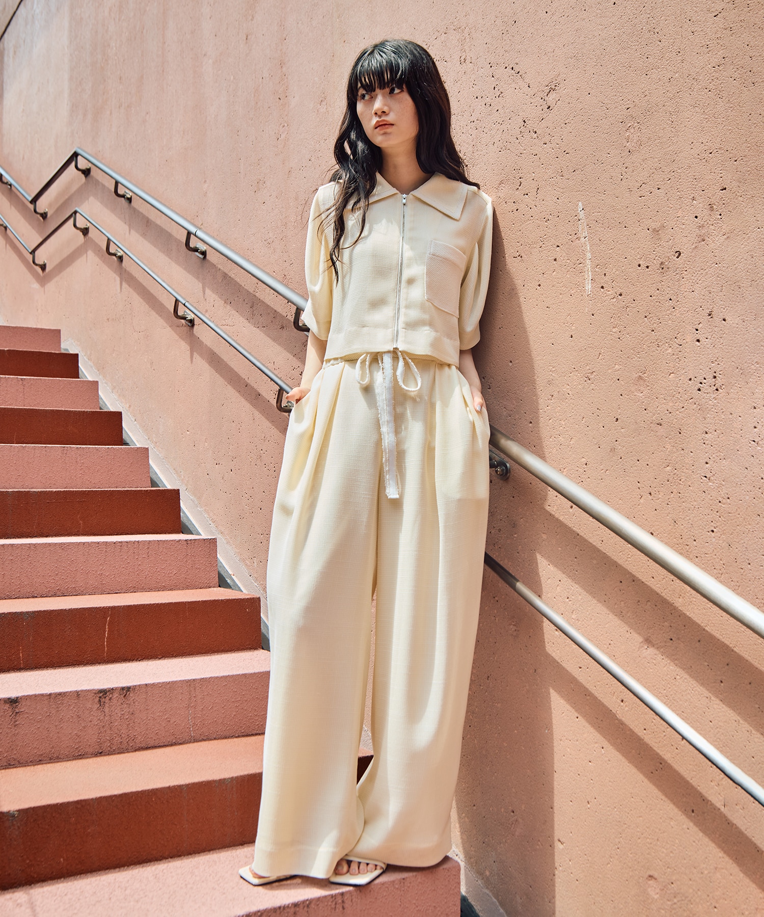 Washable Mesh Relax Trousers STUDIOUS