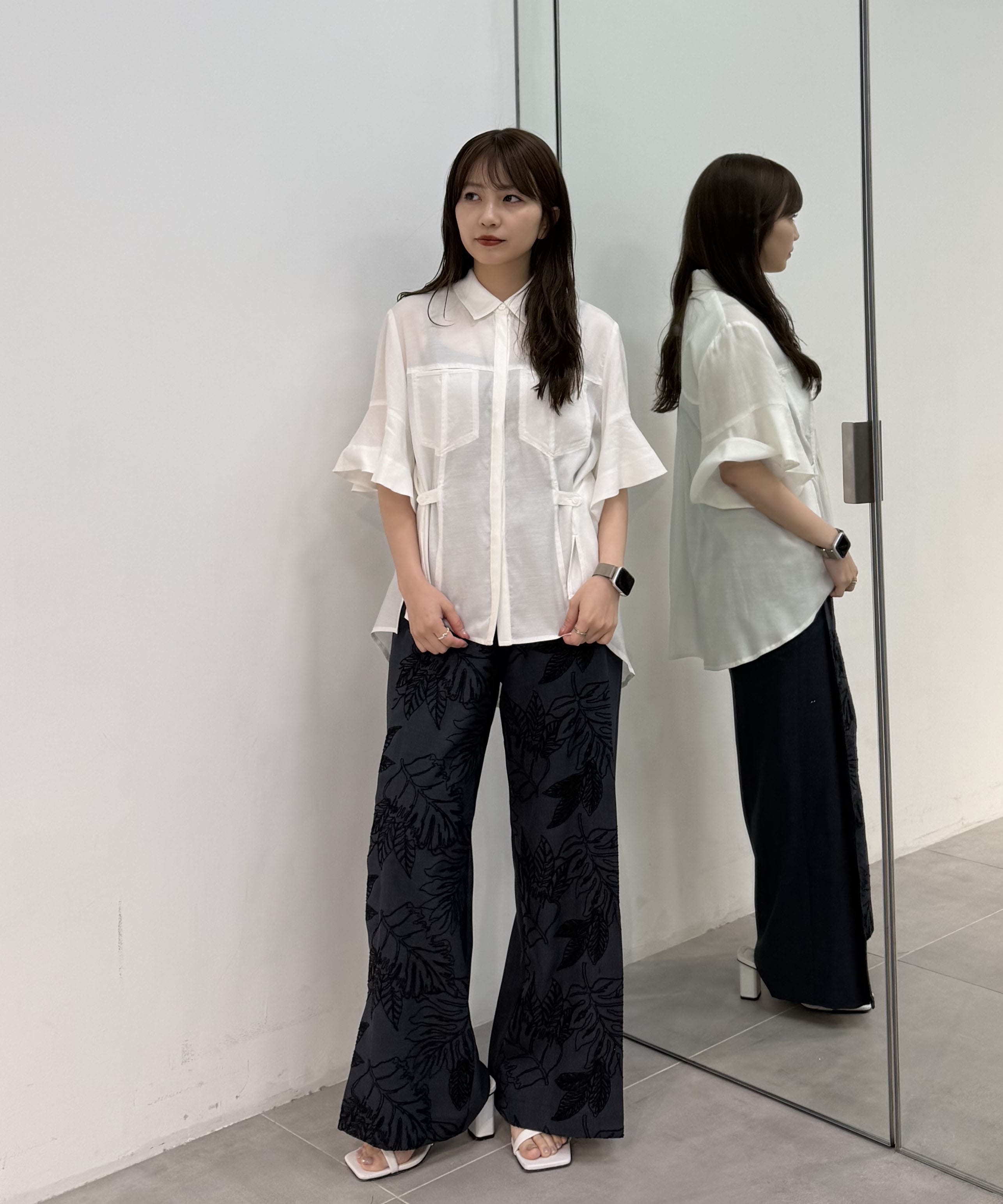 別注 FLOWER LACE POCKET PANTS UJOH