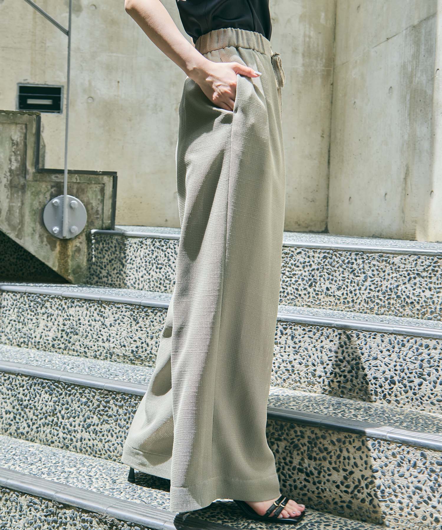 Washable Mesh Relax Trousers STUDIOUS