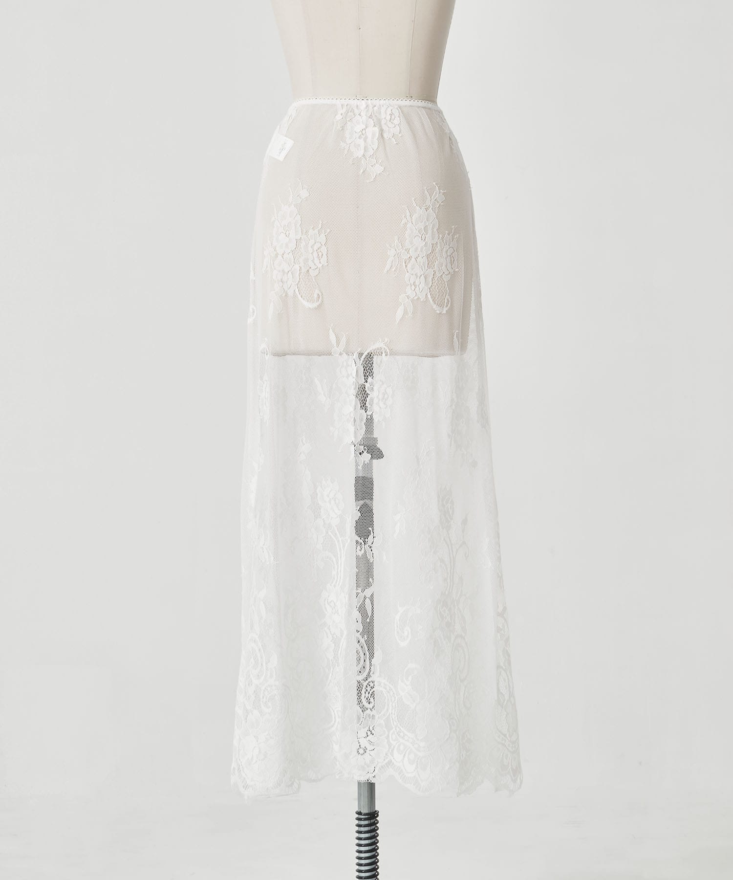 REMAKE LIKE DENIM LACE LAYERED SKIRT AMERI