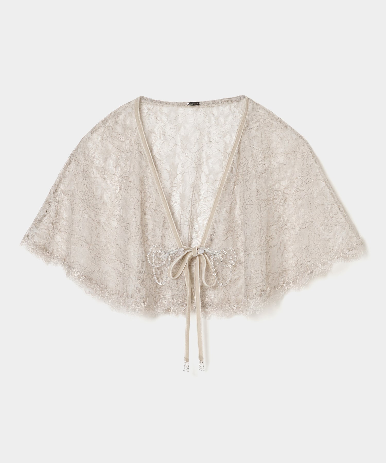 flower lace velvet ribbon cape tanakadaisuke