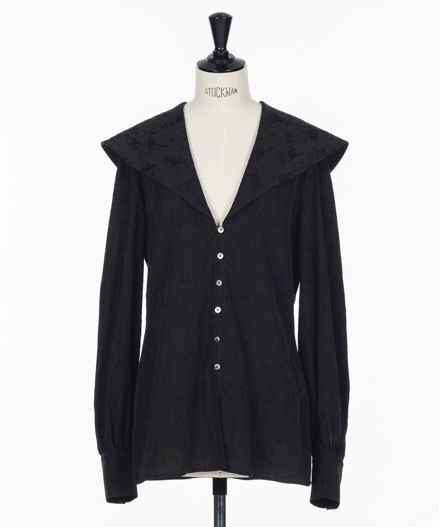 ROSE JACQUARD SAILOR COLLAR BLOUSE FETICO