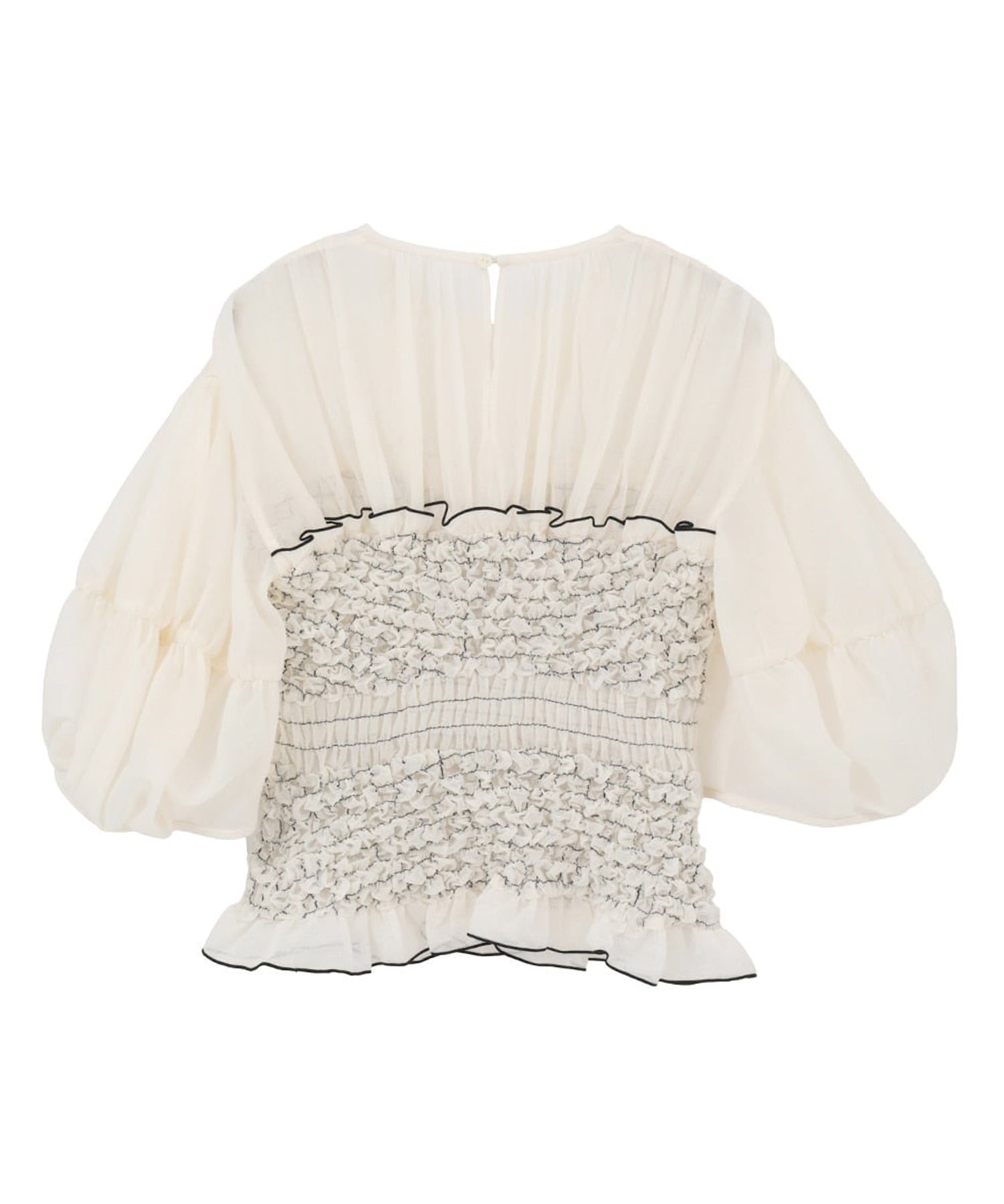 COLOR STITCHED SHIRRING TOPS CLANE