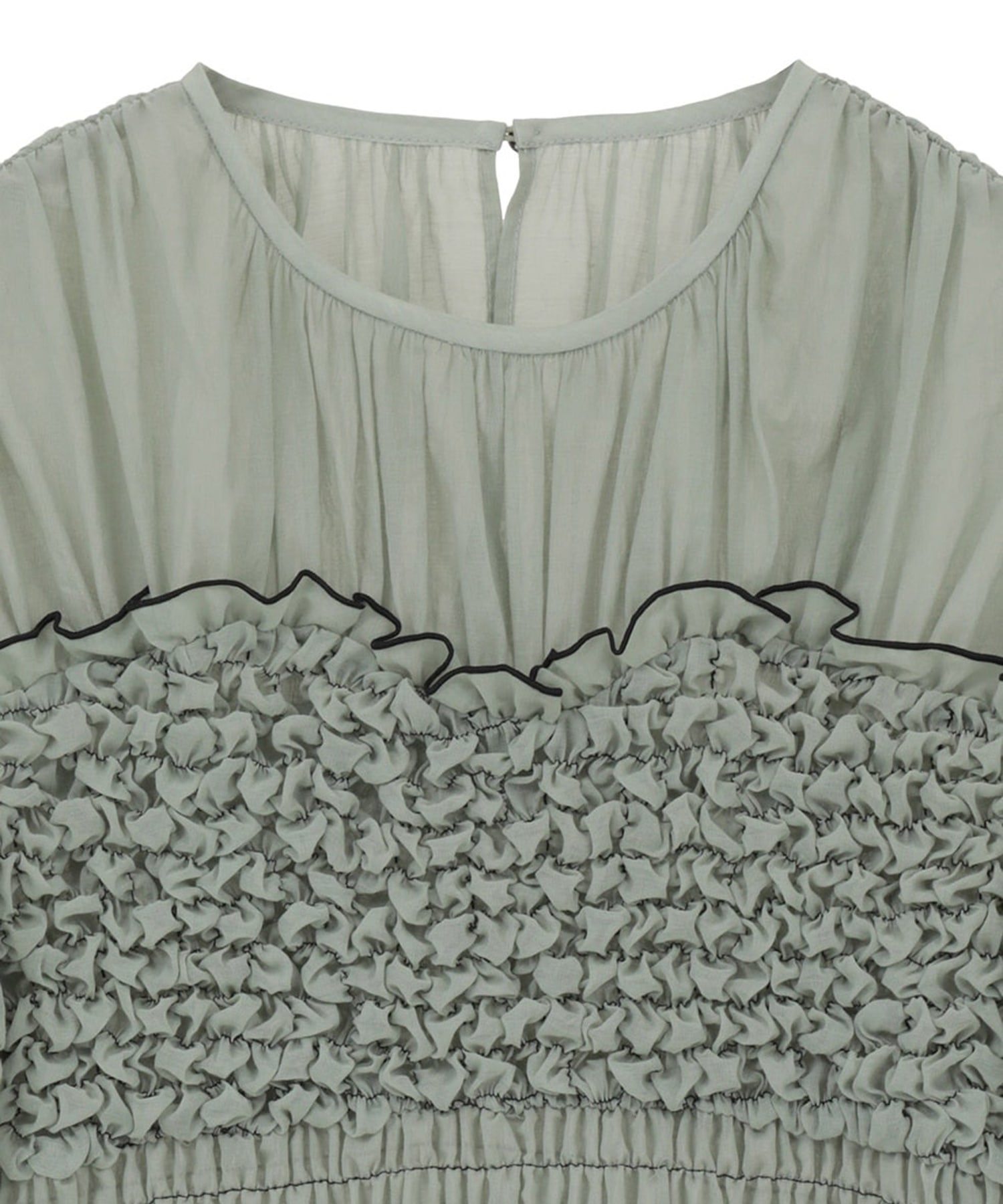 COLOR STITCHED SHIRRING TOPS CLANE