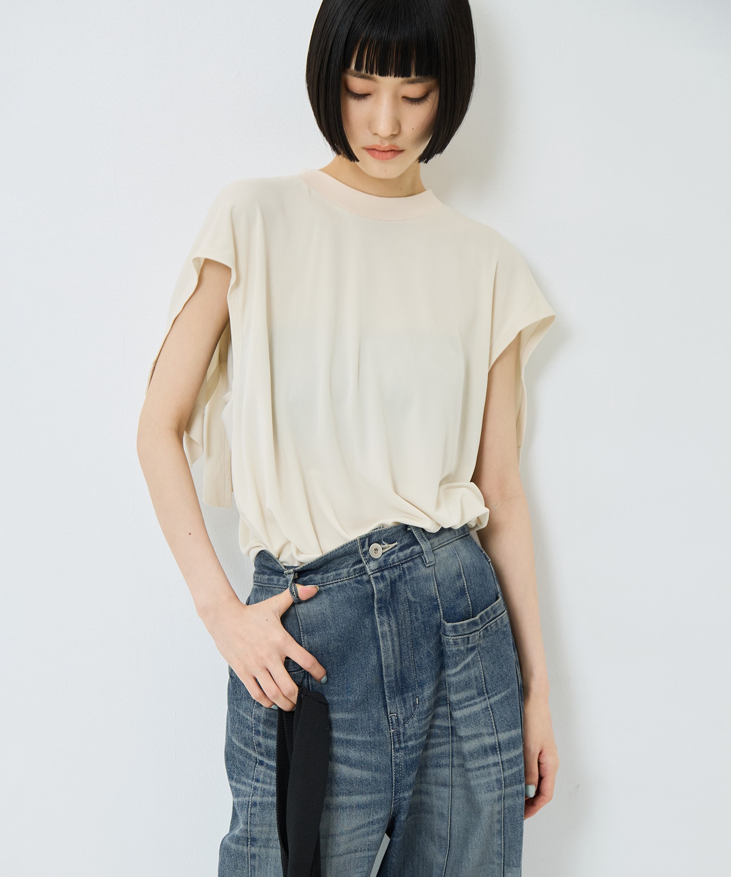 High twist smooth jersey tops TOGA