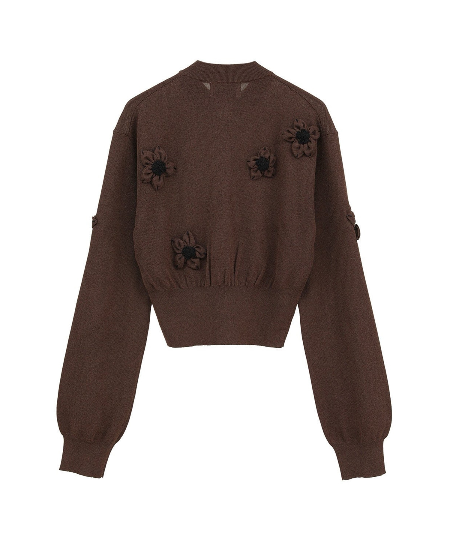 FLOWER MOTIF KNIT CARDIGAN CLANE