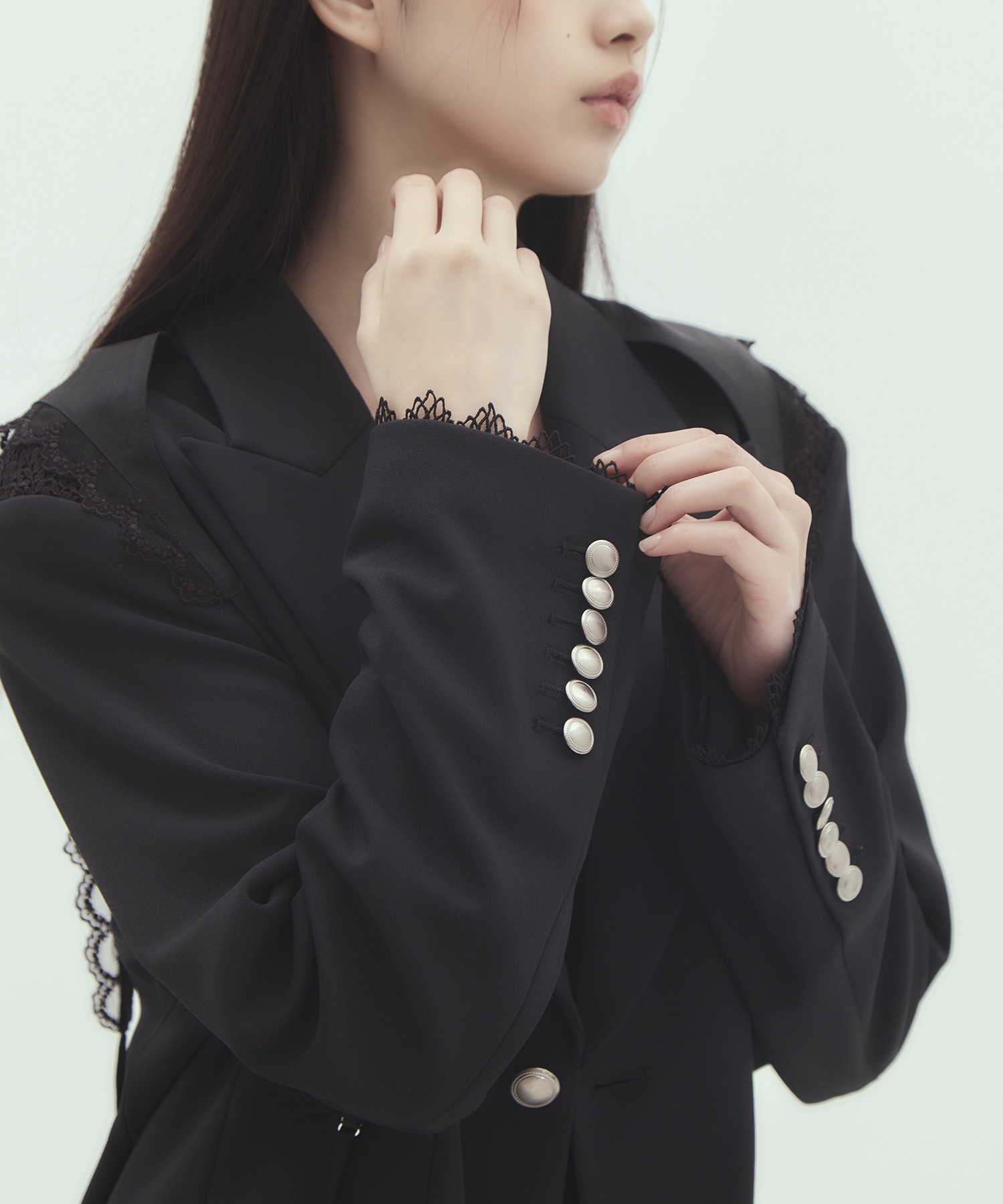 garter collar peaked lapel jacket tanakadaisuke