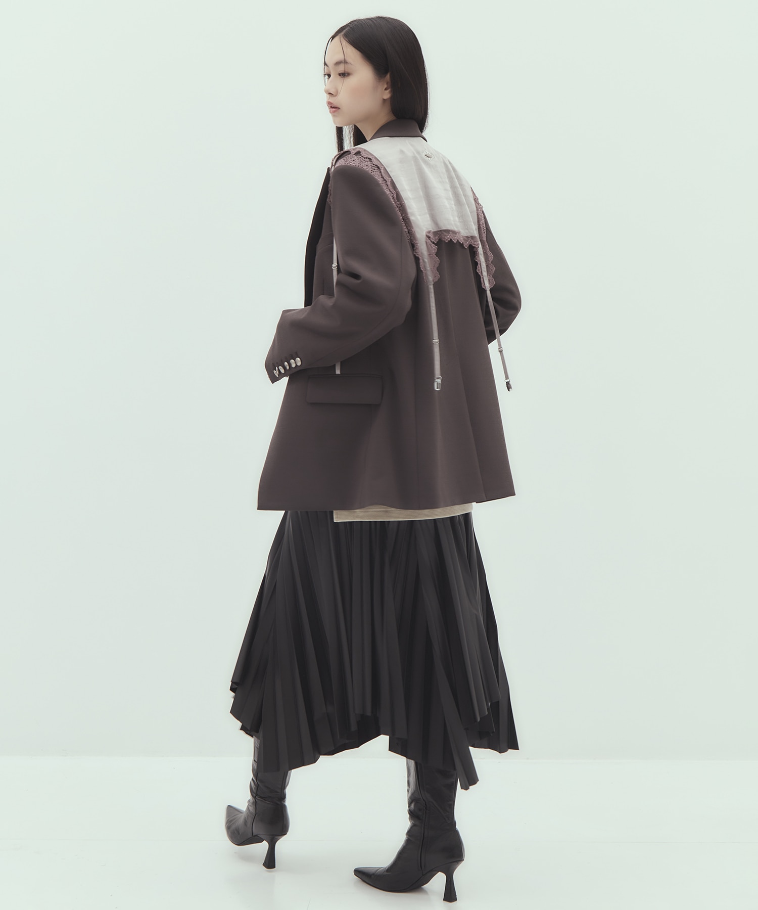 garter collar peaked lapel jacket tanakadaisuke
