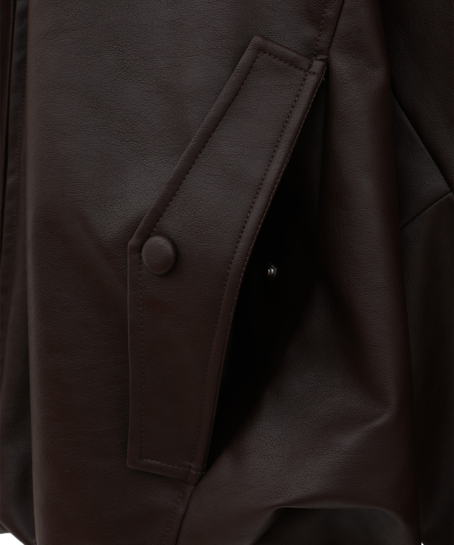 別注 FAKE LEATHER BALLOON JACKET CLANE