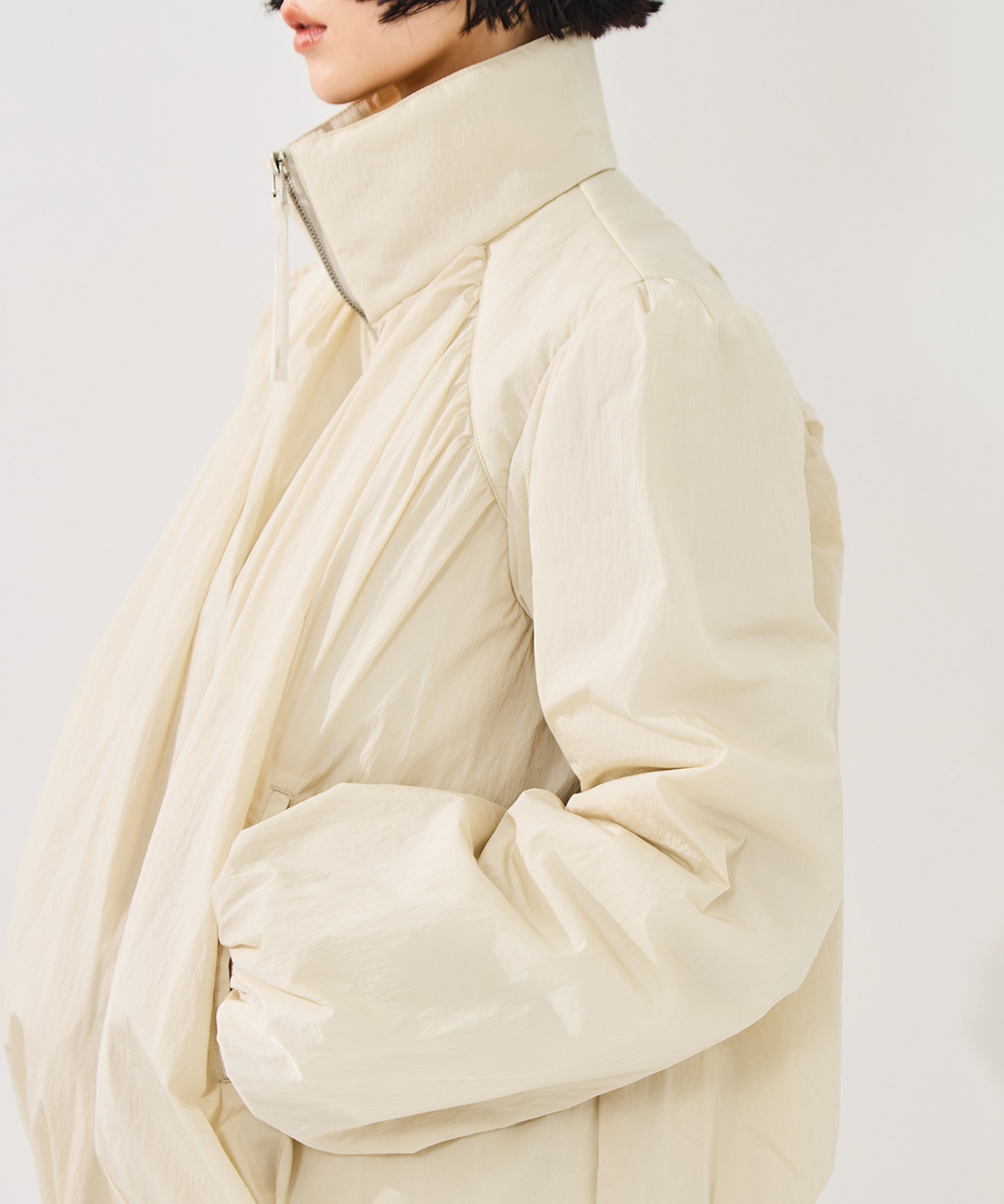 GATHERED PADDED BLOUSON FETICO