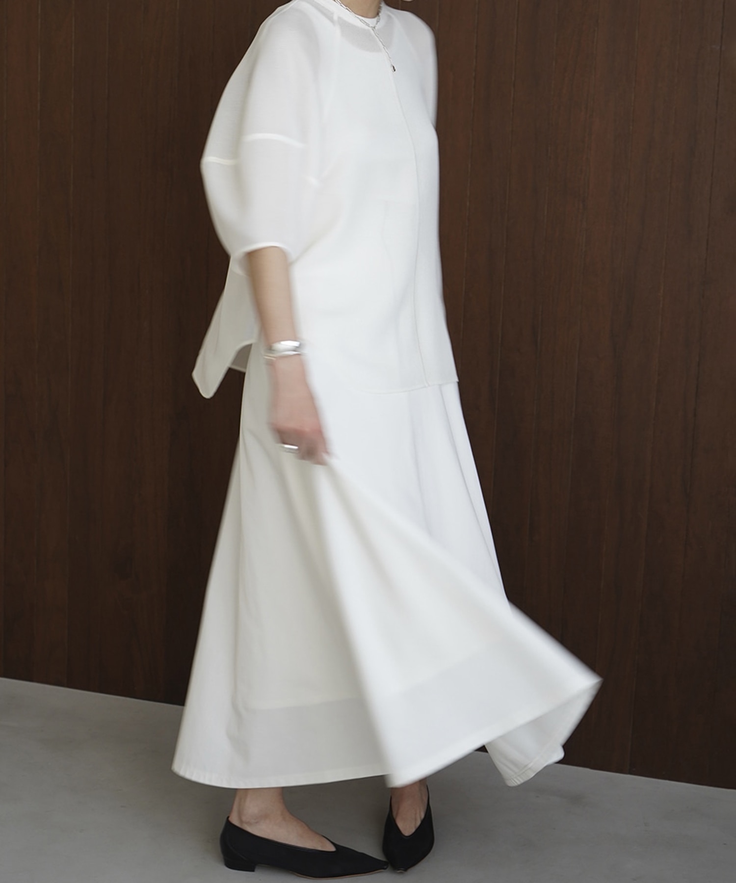 FRONT ZIP FLARE SKIRT