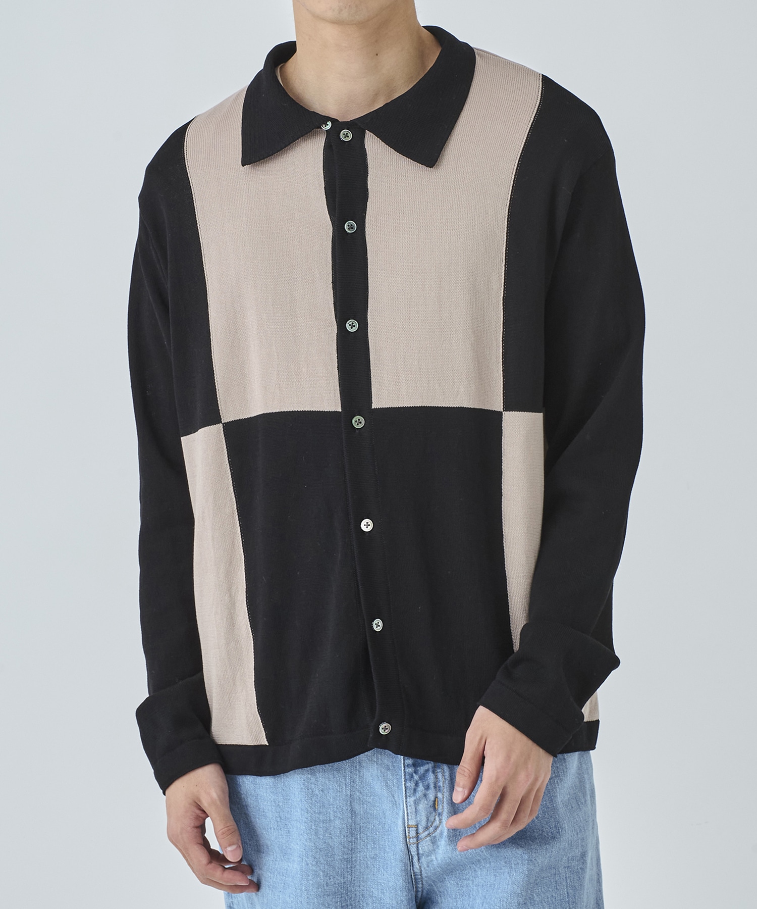 ALL BLUES BUTTON UP SWEATER