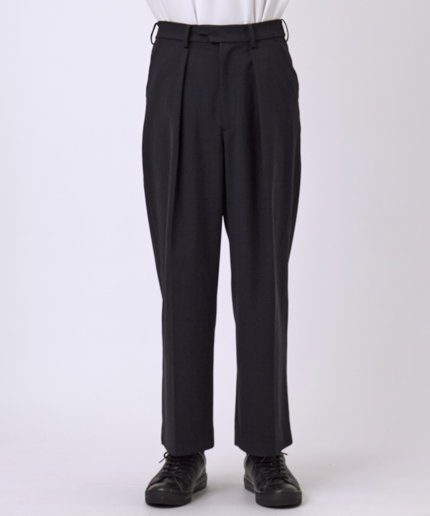 VINTAGE WOOL ONE TUCK WIDE 35SLACKS