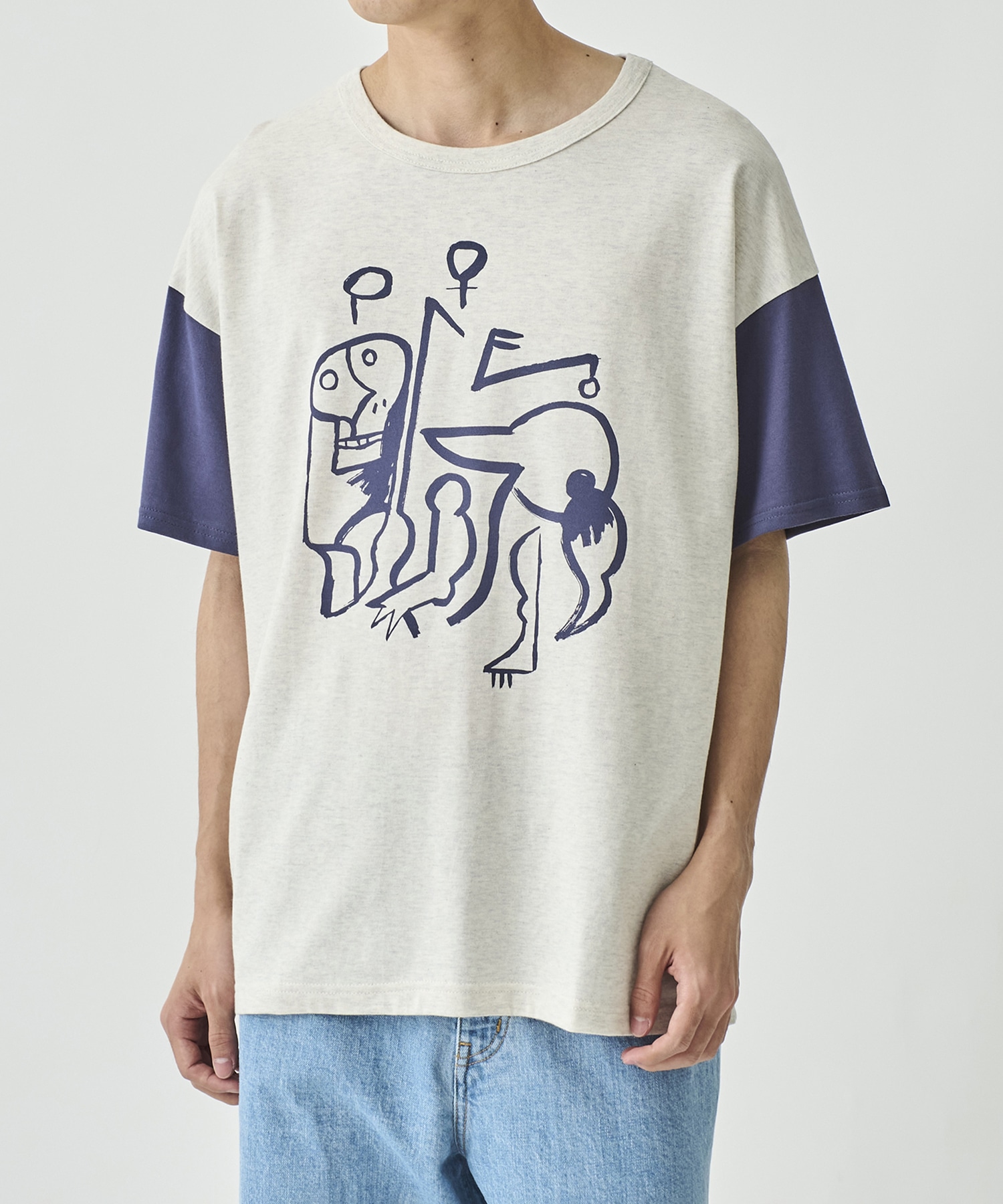 CUBISM JAH 2TONE H/S T-SHIRT