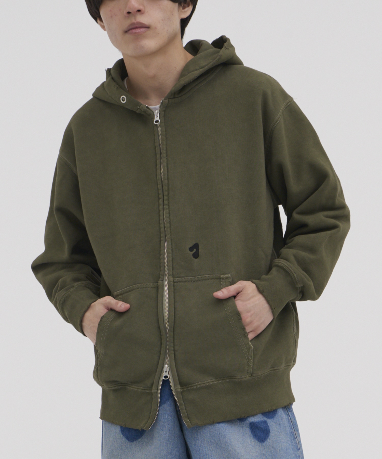 〈別注〉PIGMENT J LOGO ZIP UP HOODIE