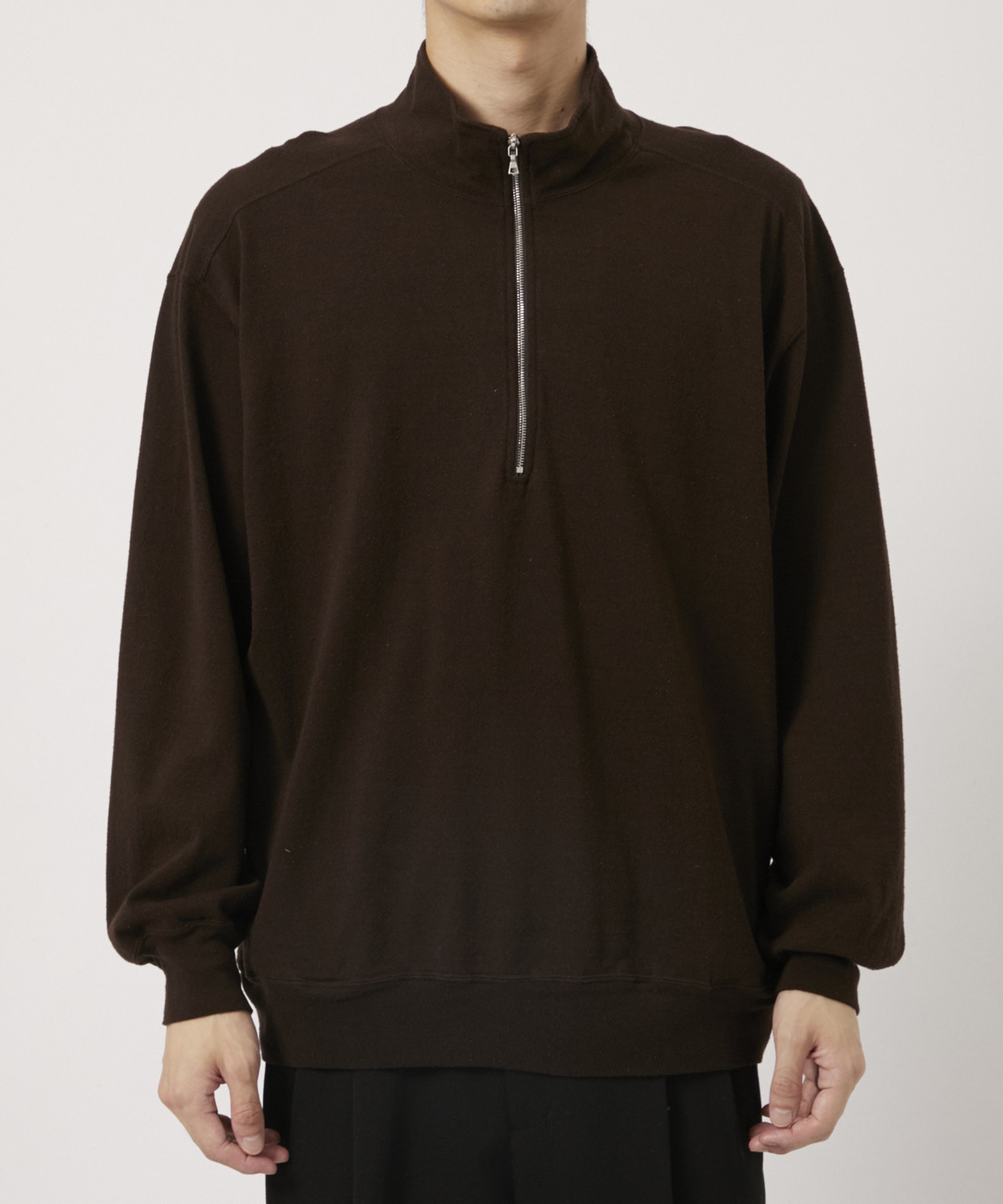 Co/Silk Nep Harf-Zip