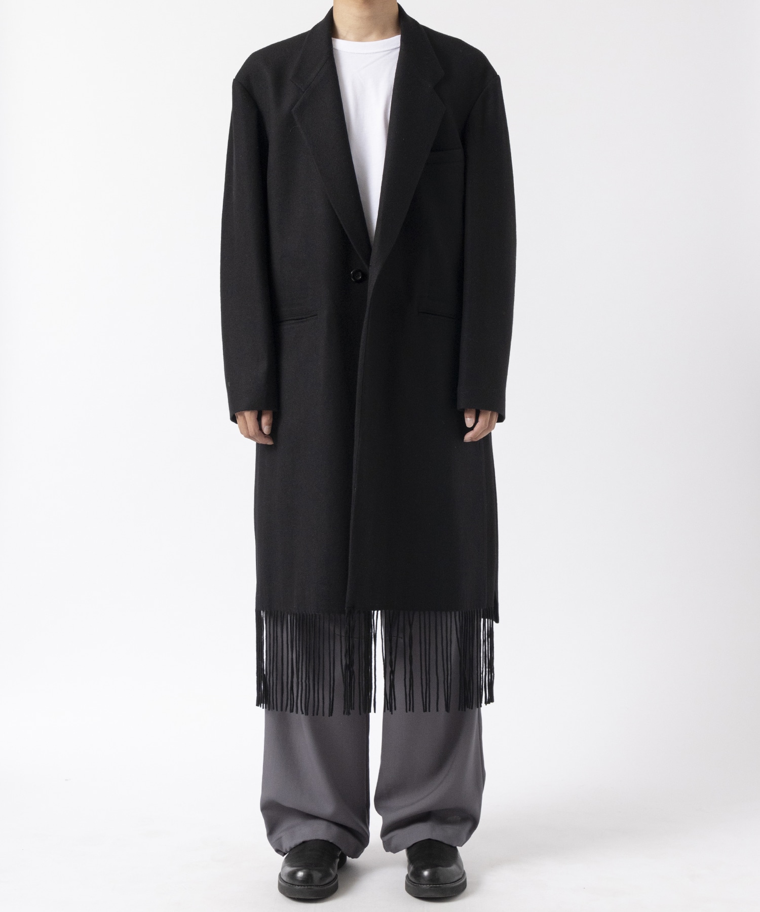 Side Slit Fringe Long JKT