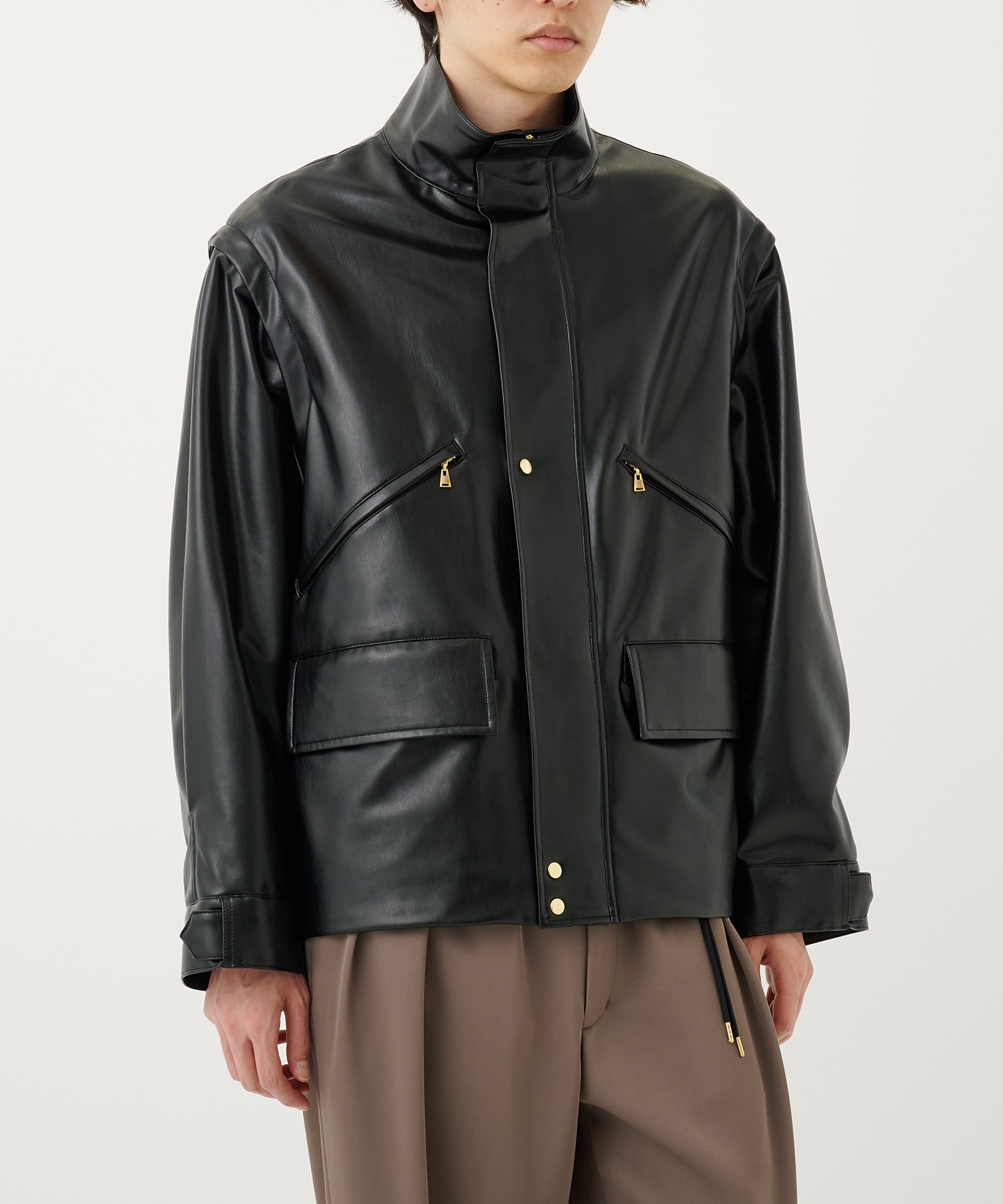 〈別注〉Faux Leather Blouson