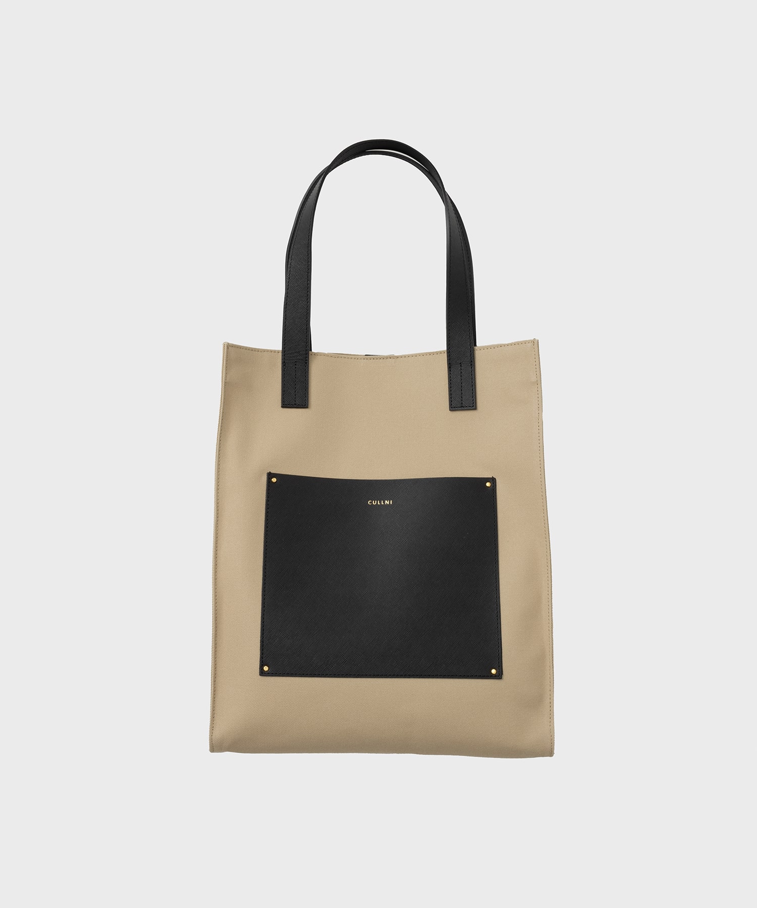 Leather Pocket Canvas Tote