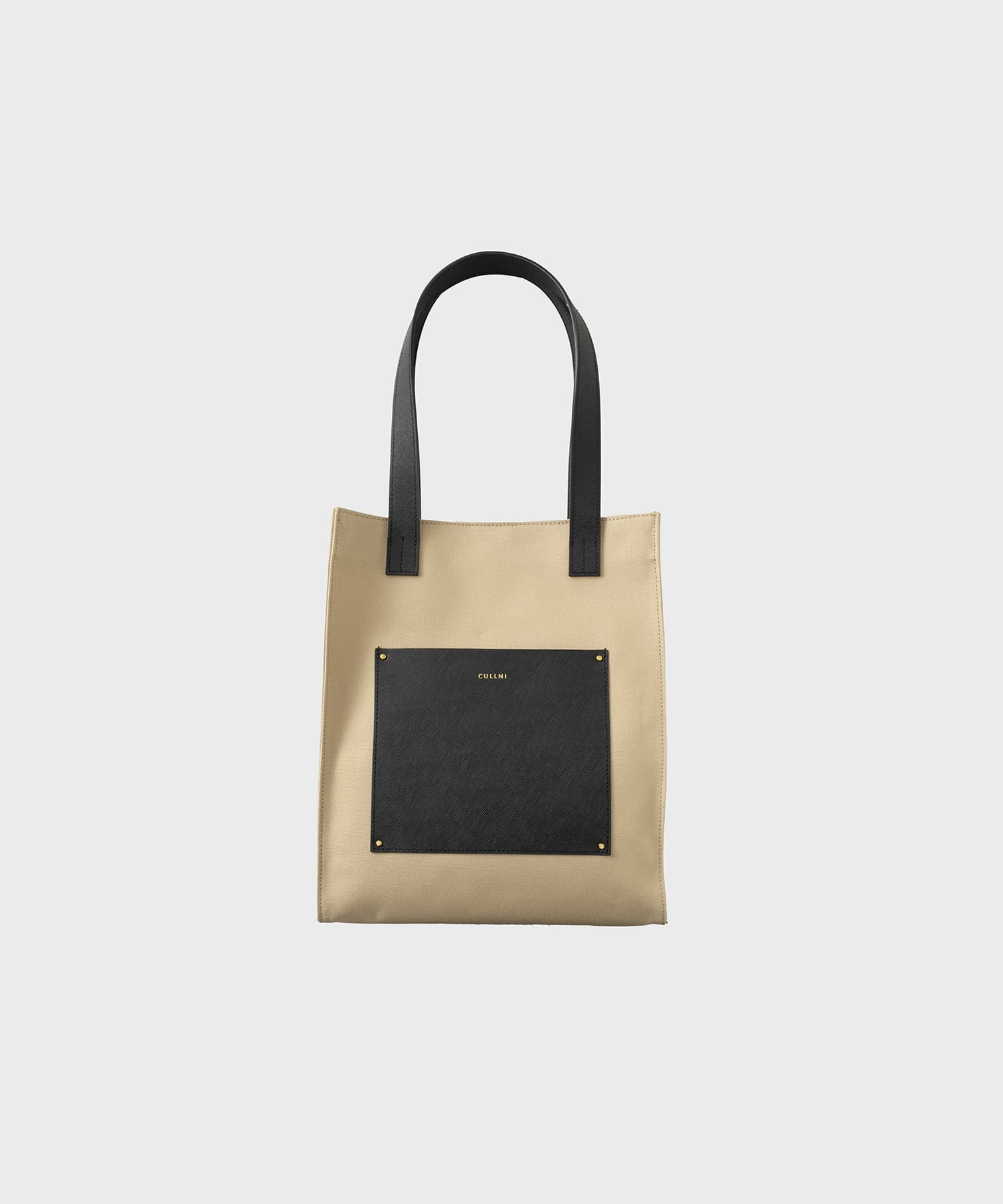 Leather Pocket Canvas Mini Tote