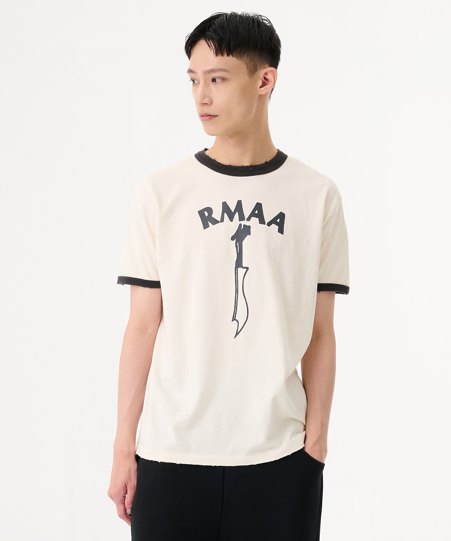 別注 DAMAGE RINGER TEE