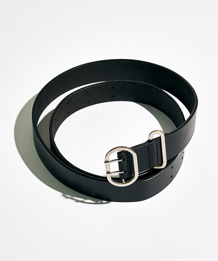 LEATHER DOUBLE PRONG BELT