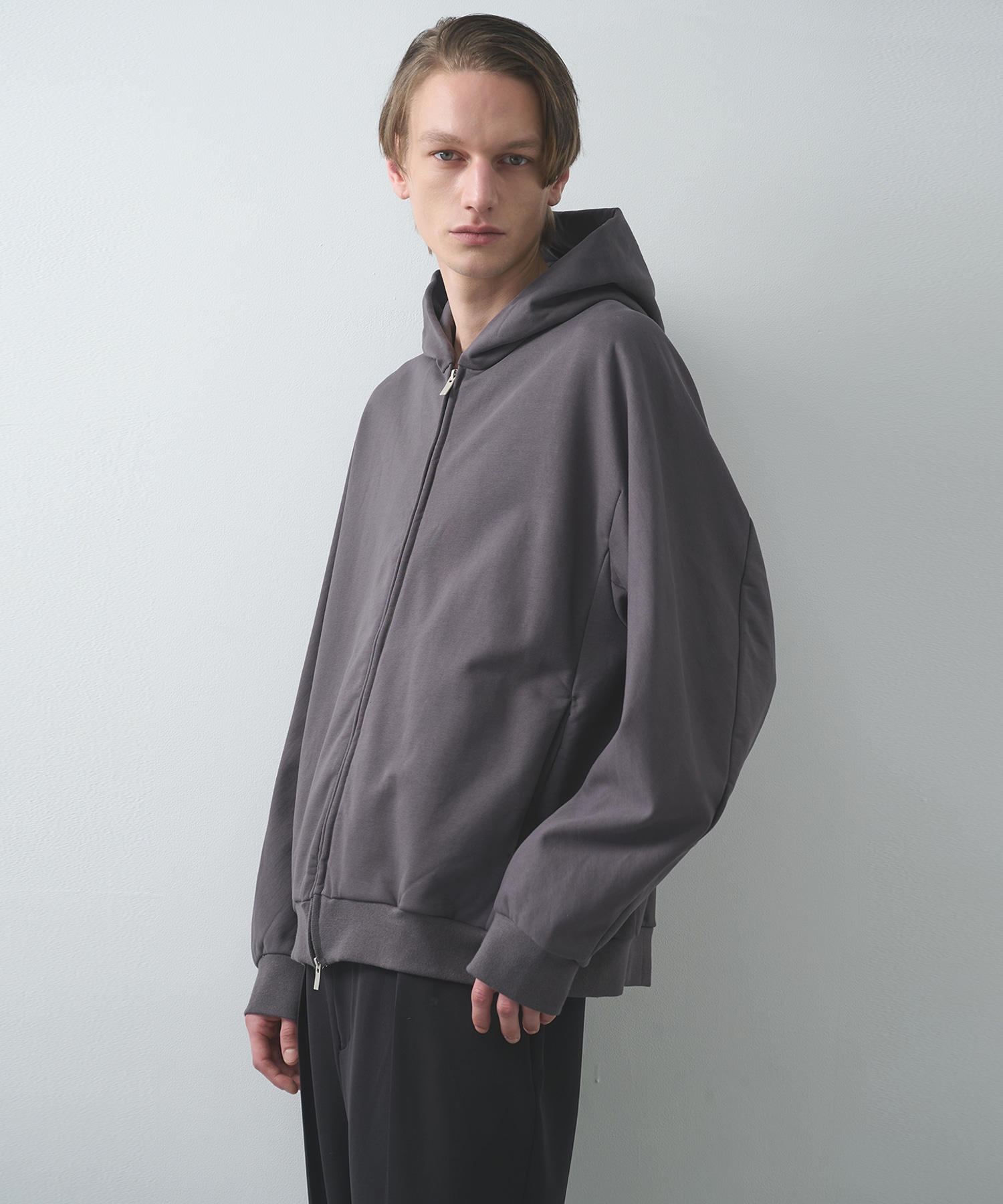 CO STRECH TERRY ZIP UP HOODIE