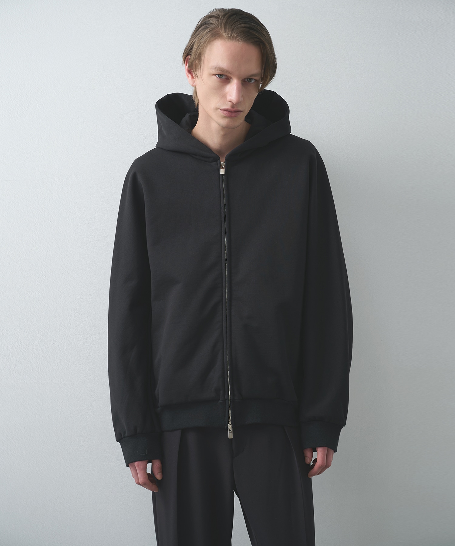 CO STRECH TERRY ZIP UP HOODIE