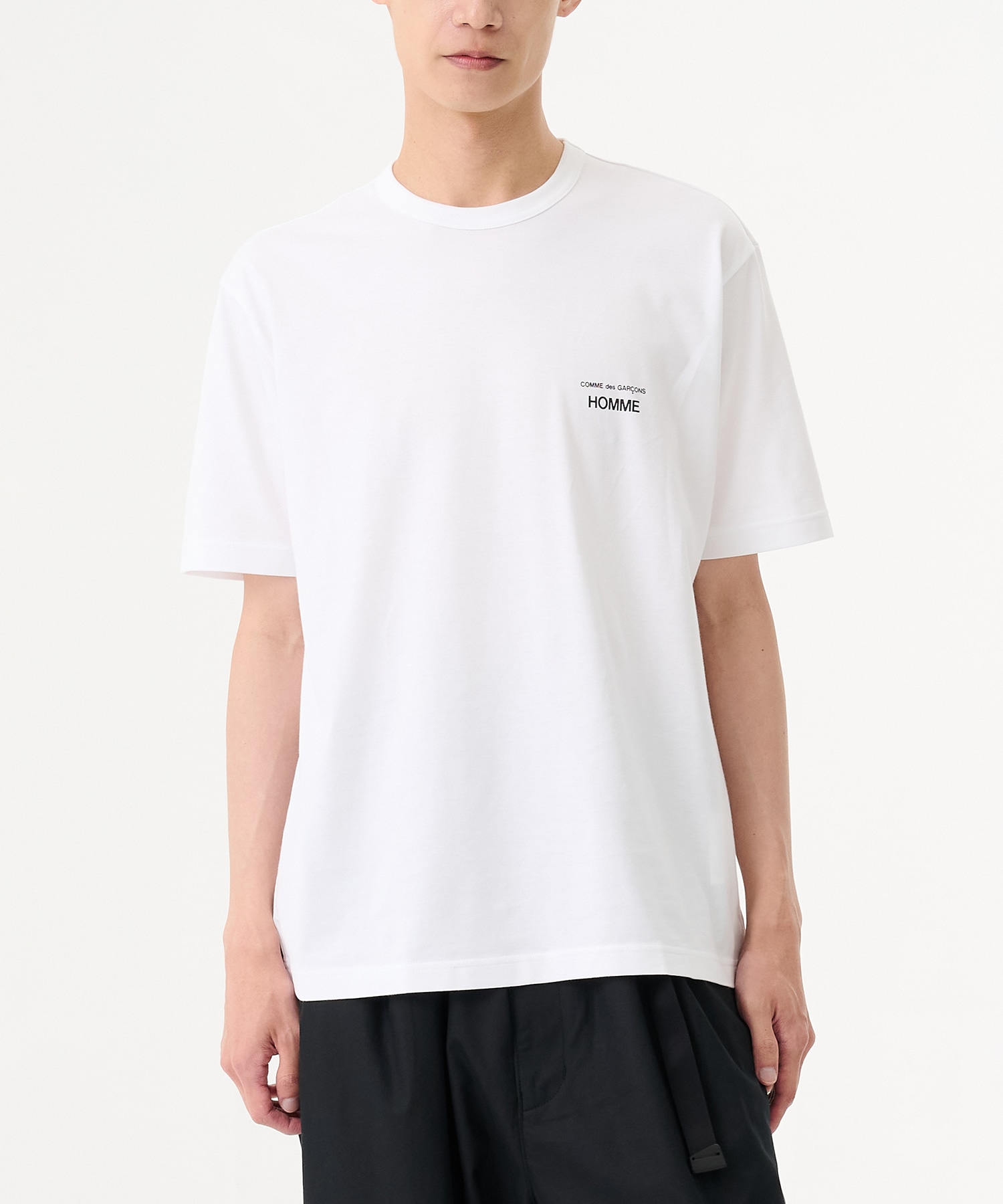 COMME des GARCONS HOMME ロゴプリント 綿天竺 半袖カットソー / HP-T101-051