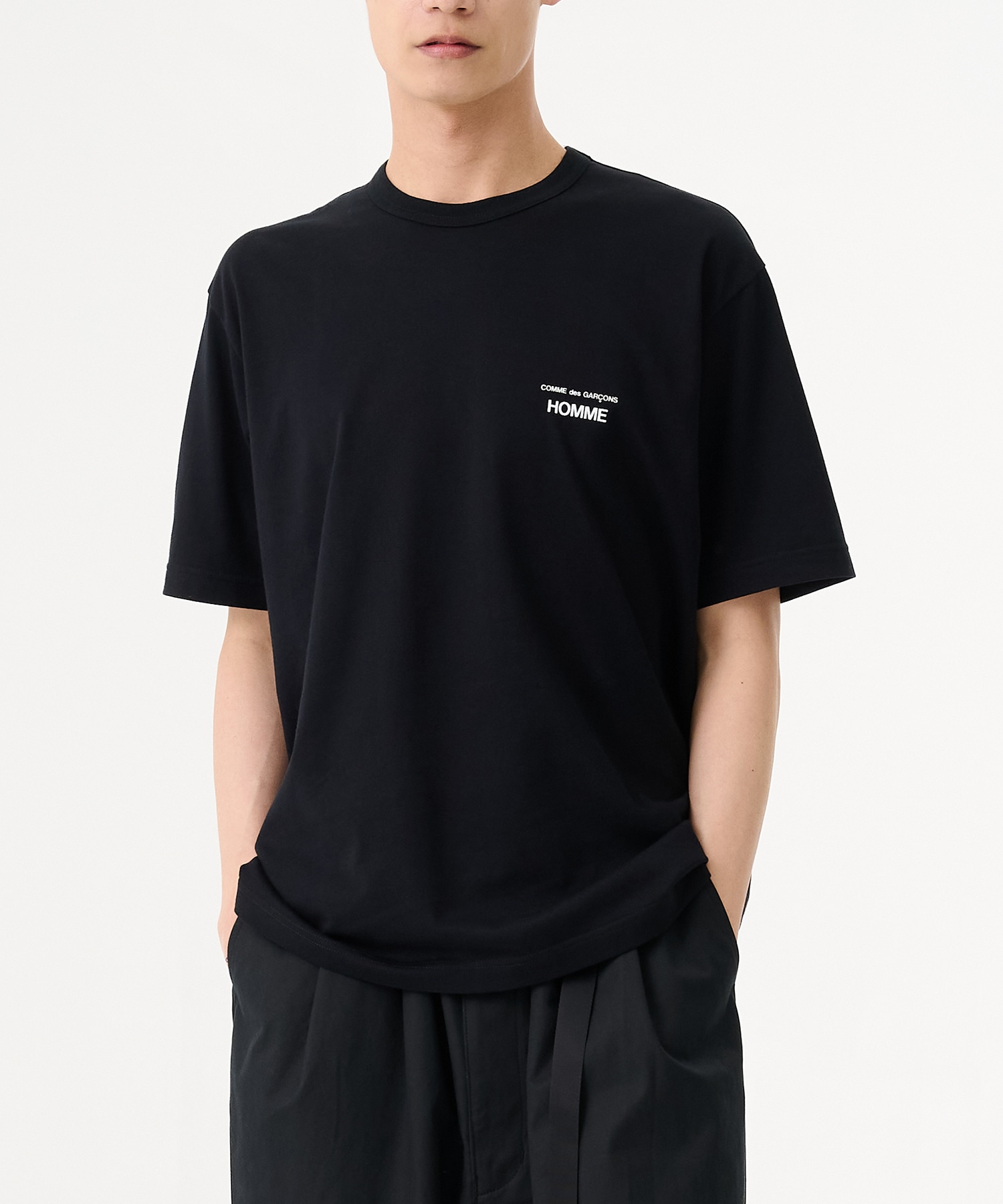 COMME des GARCONS HOMME ロゴプリント 綿天竺 半袖カットソー / HP-T101-051