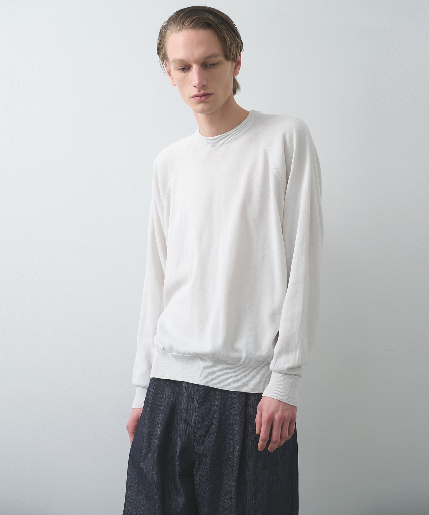 Cotton/silk pullover