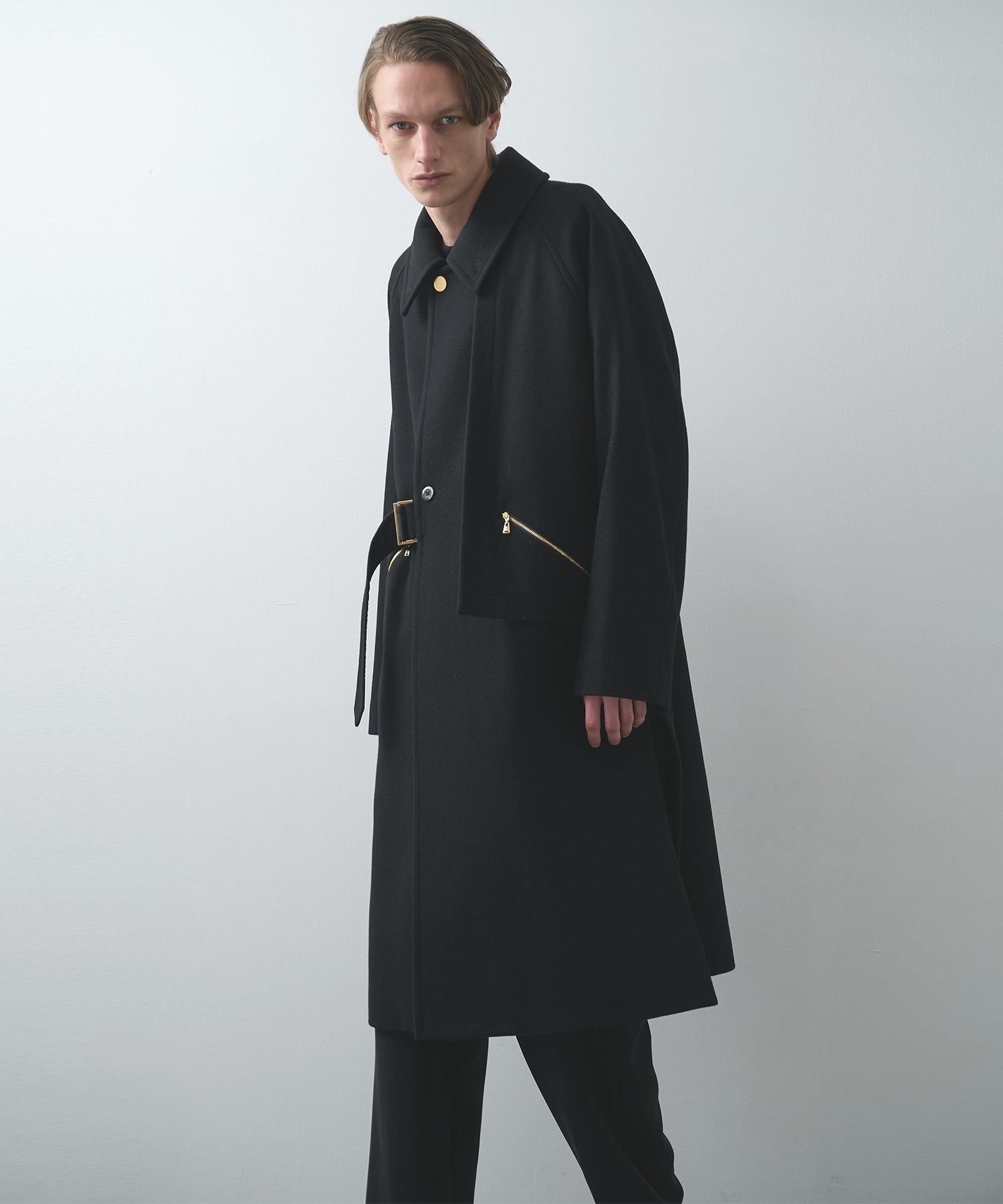 別注 Soutien Collar Tie Locken coat