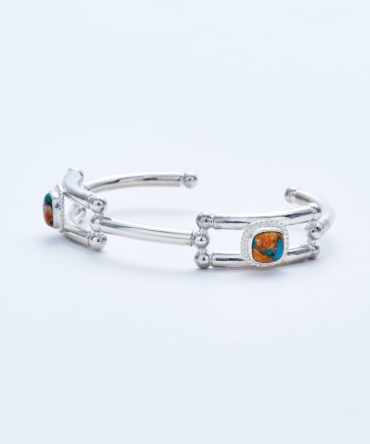 BN-094 Beastplate Bangle (Double copper turquoise)