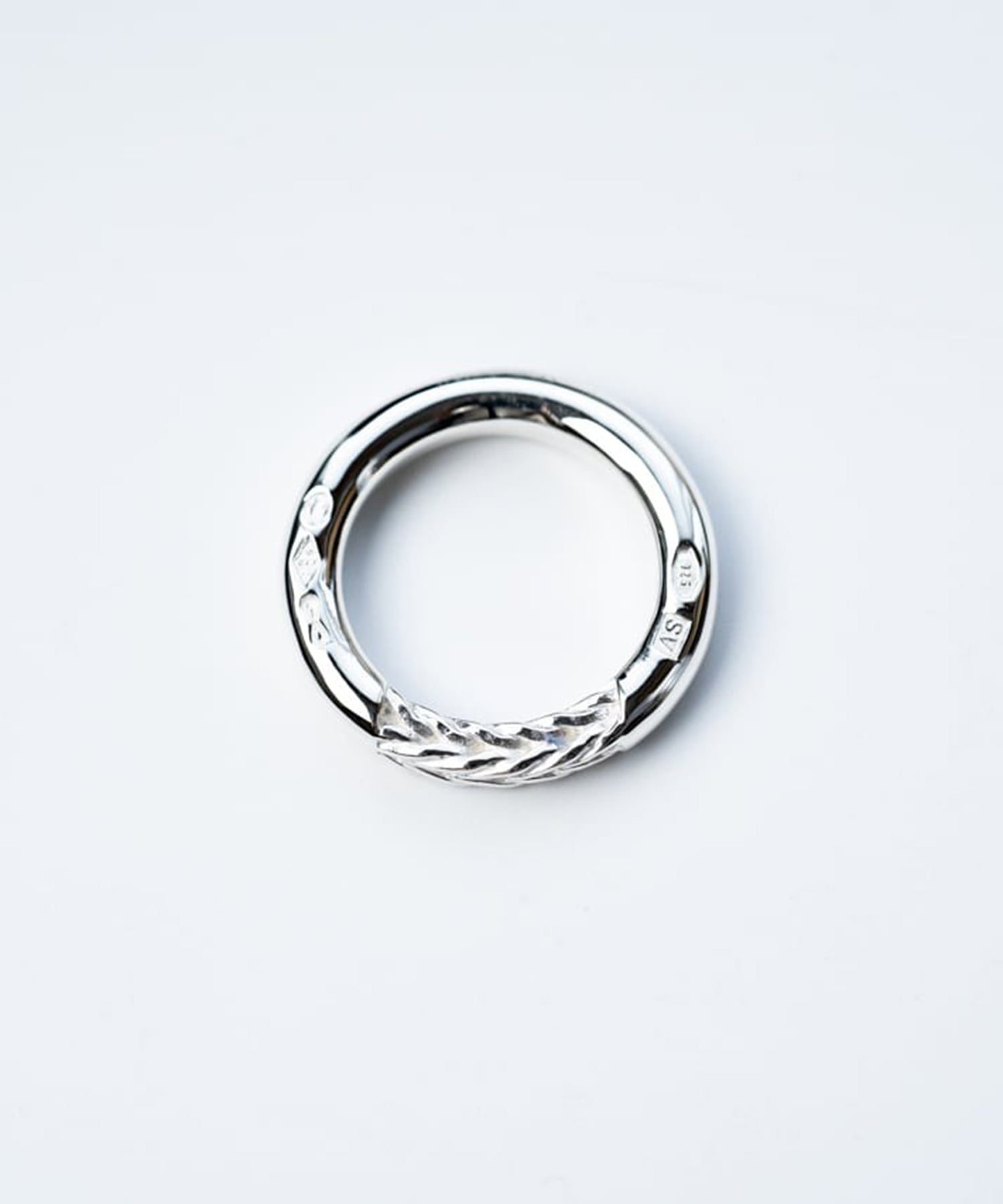 R-084 Braided silver ring