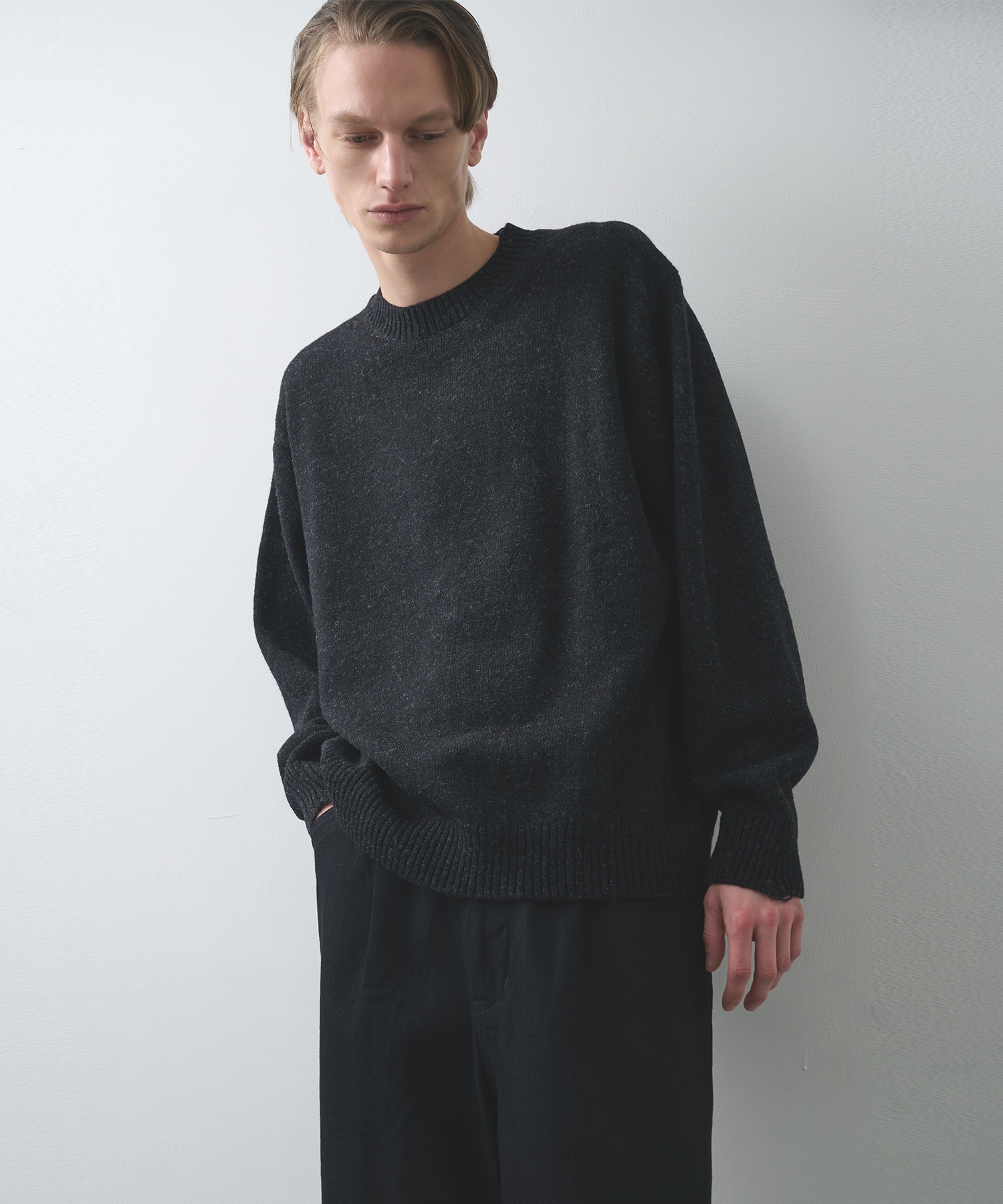 Punched shetland sweater