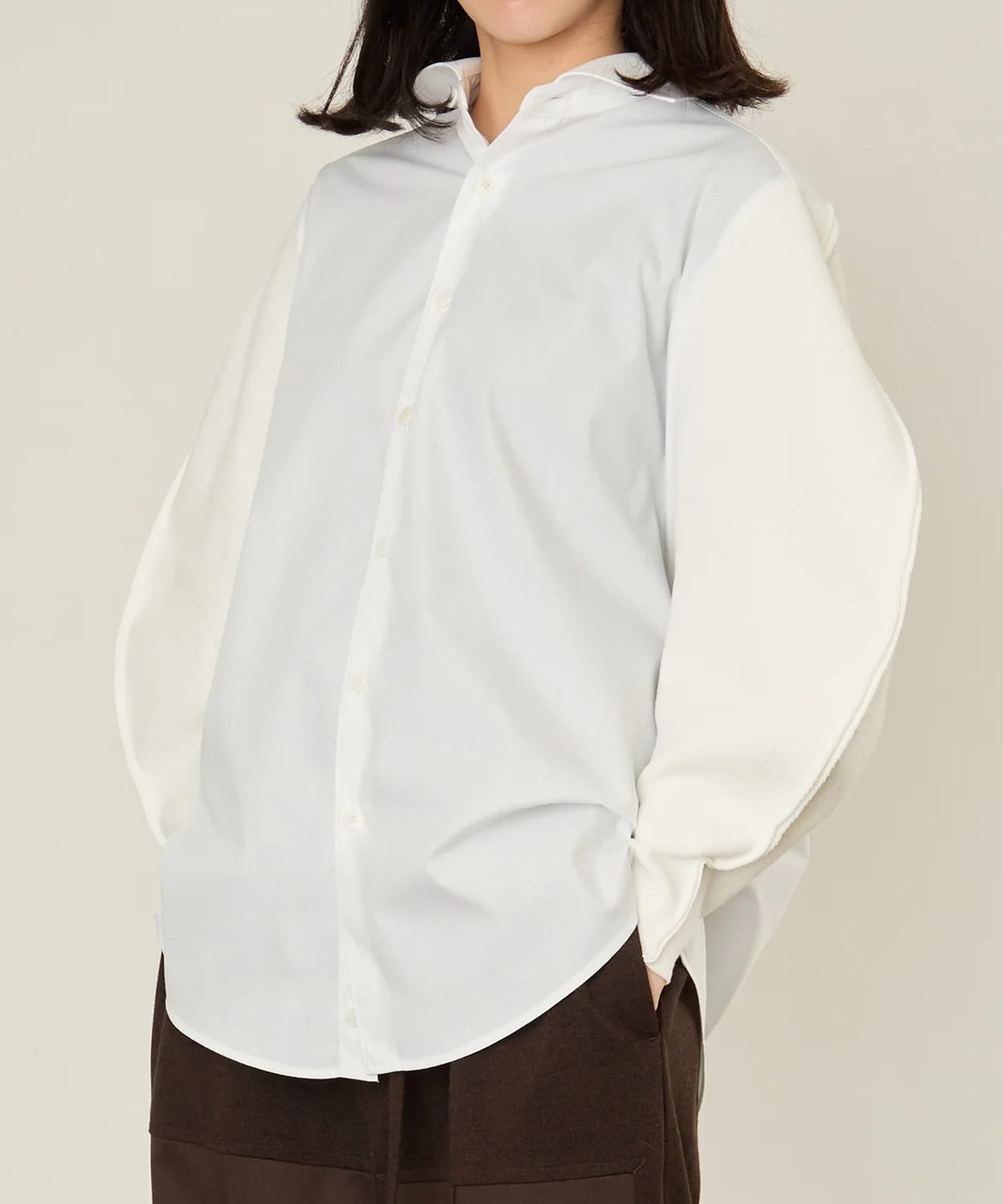 KNIT SLEEVE  DOCKING SHIRTS