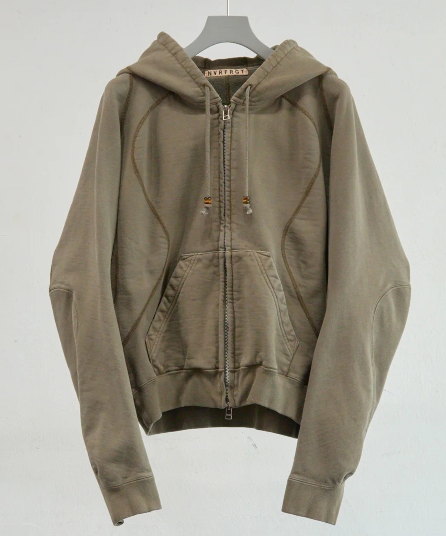 PANELED ZIP UP HOODIE